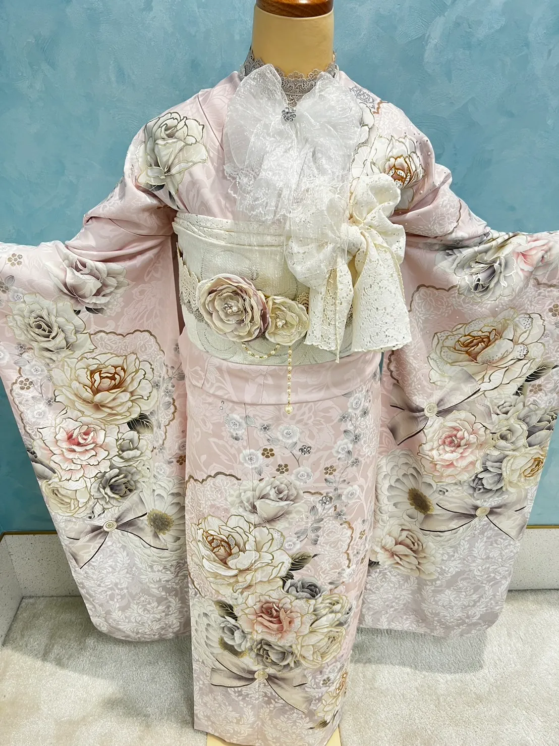 振袖レンタル　成人式　なんば　心斎橋　天王寺 大阪　人気　かわいい　キラキラ　ピンク