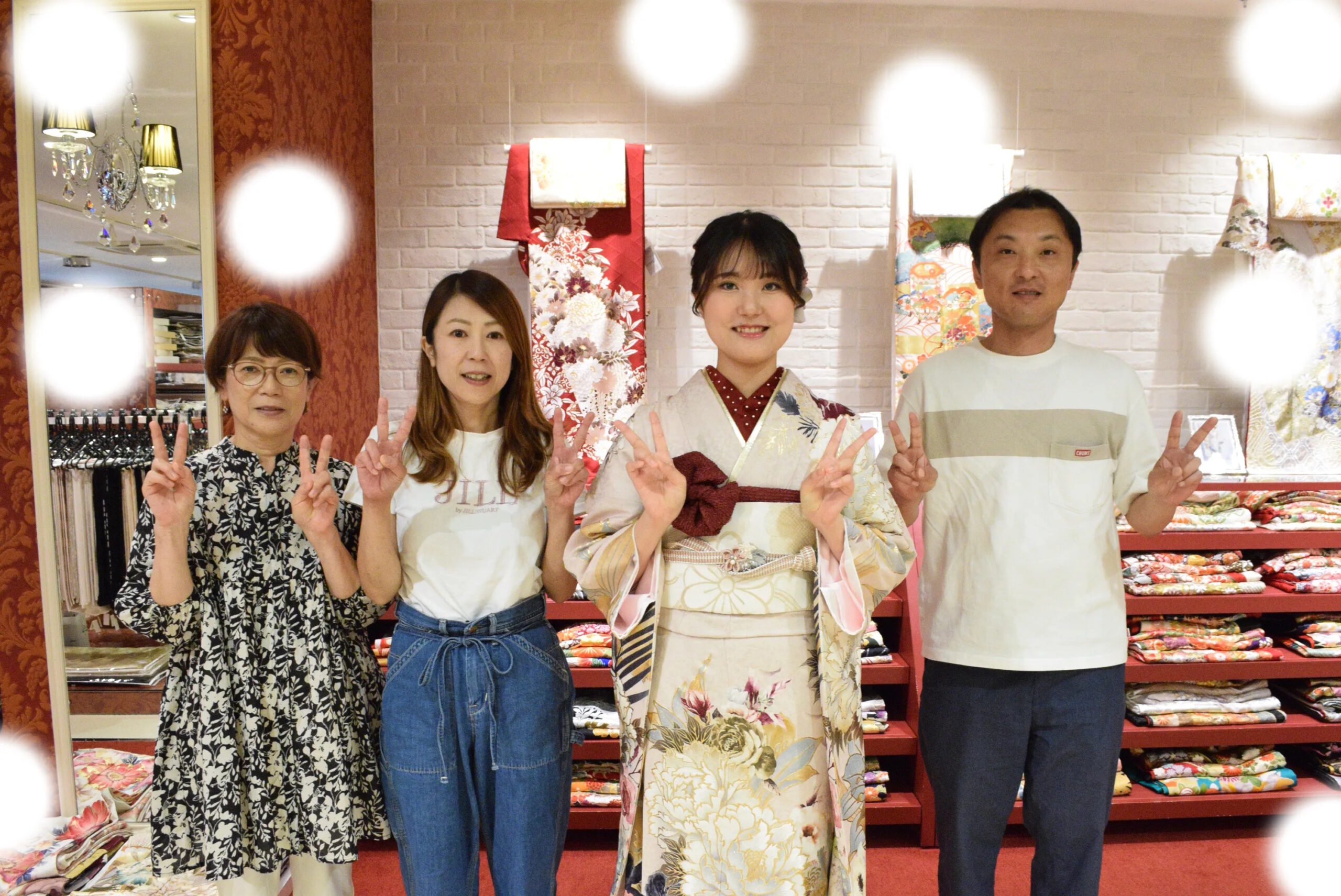 成人式　前撮り　梅田　くすみ古典　イマドキ　人気　家族写真