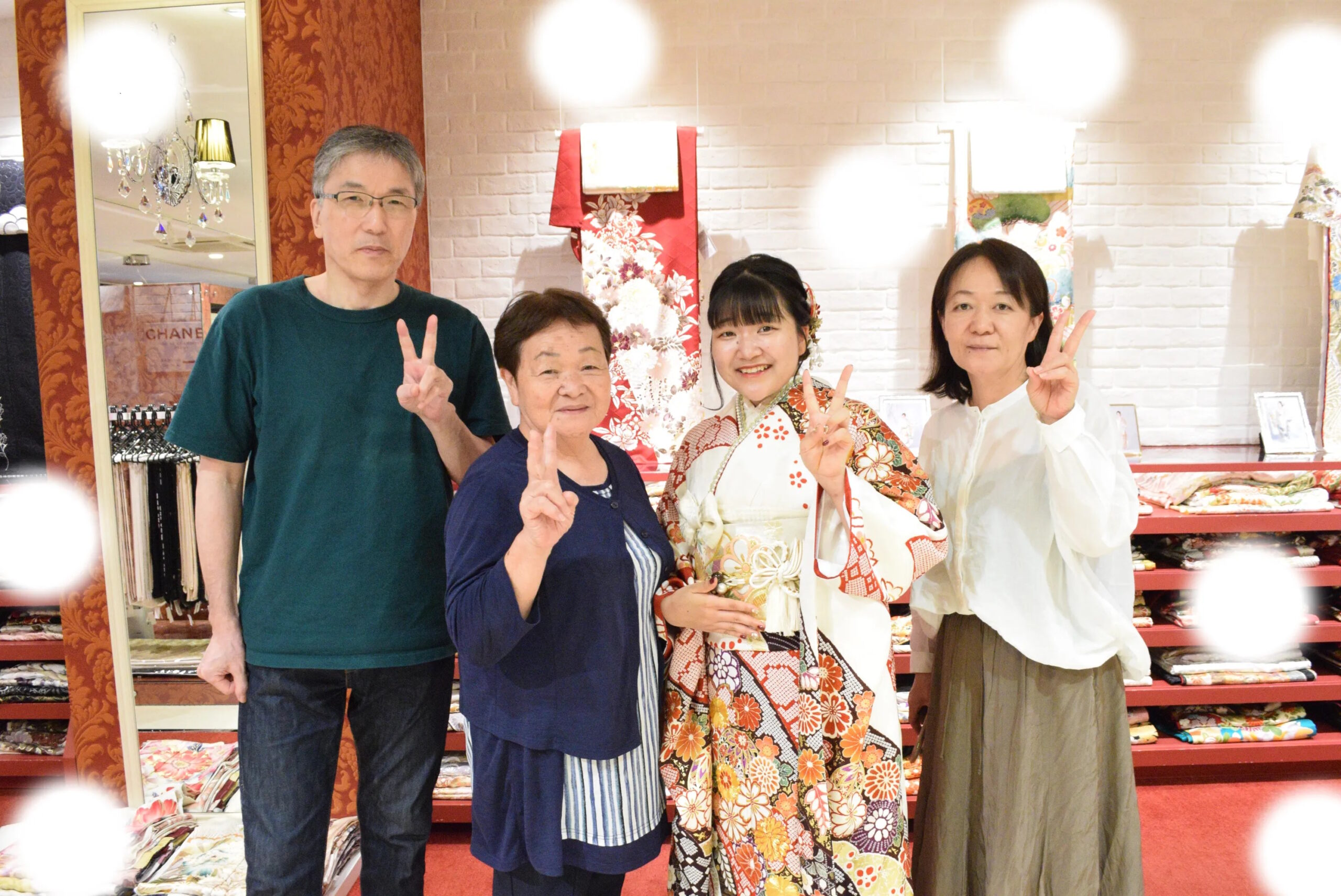 成人式　前撮り　梅田　正統派古典　カワイイ　家族写真