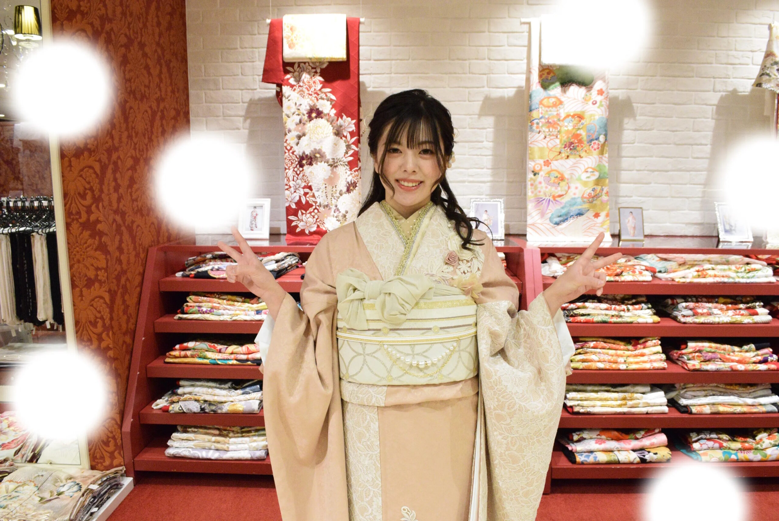 成人式　前撮り　梅田　ヘップバーン　ミニョン　ピンク　可愛い　フレンチガーリー