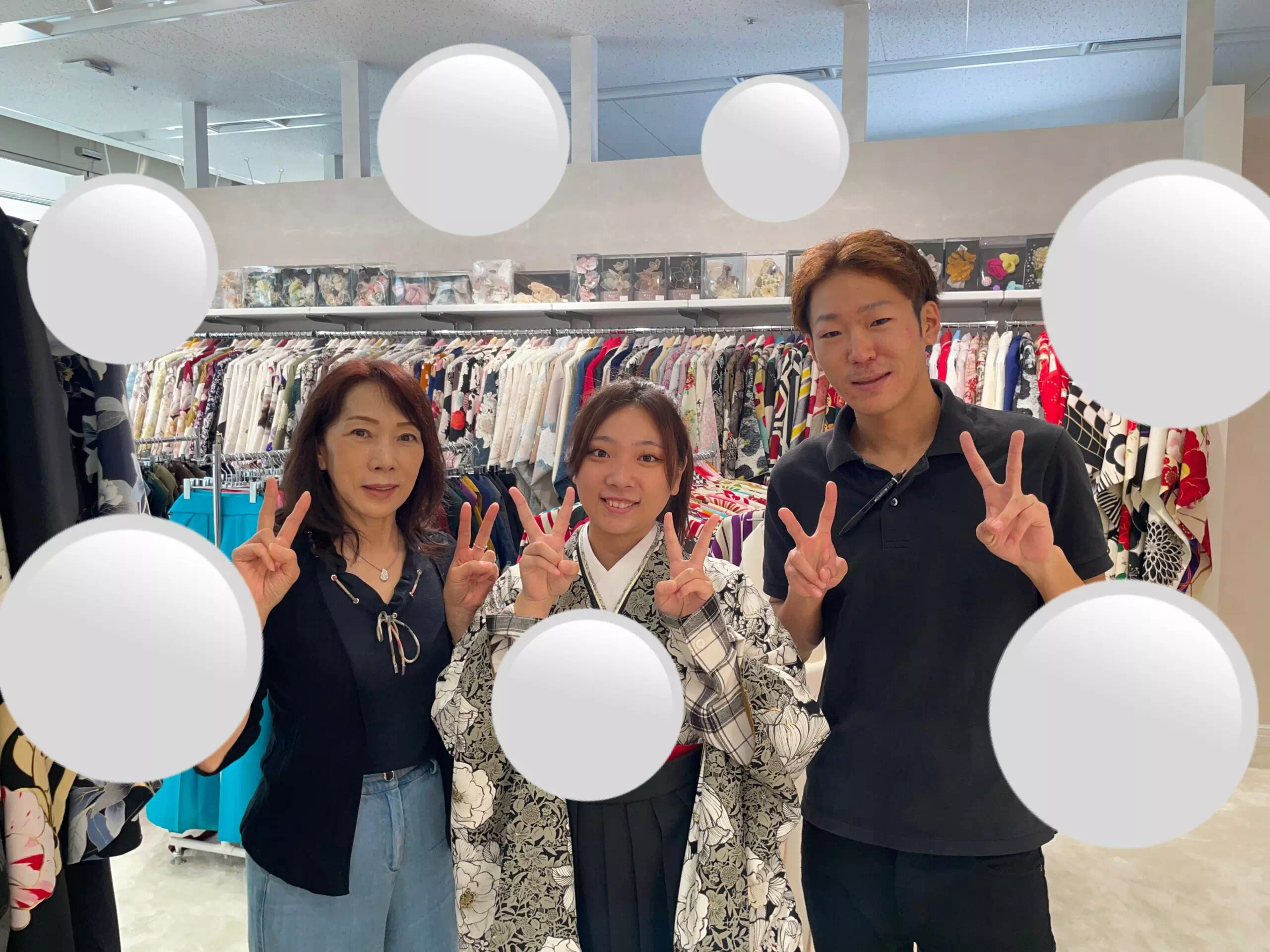 TAKAZEN神戸店　　カッコイイ　モノトーン　前撮り撮影会　イマドキ　カワイイ　コディネート　袴