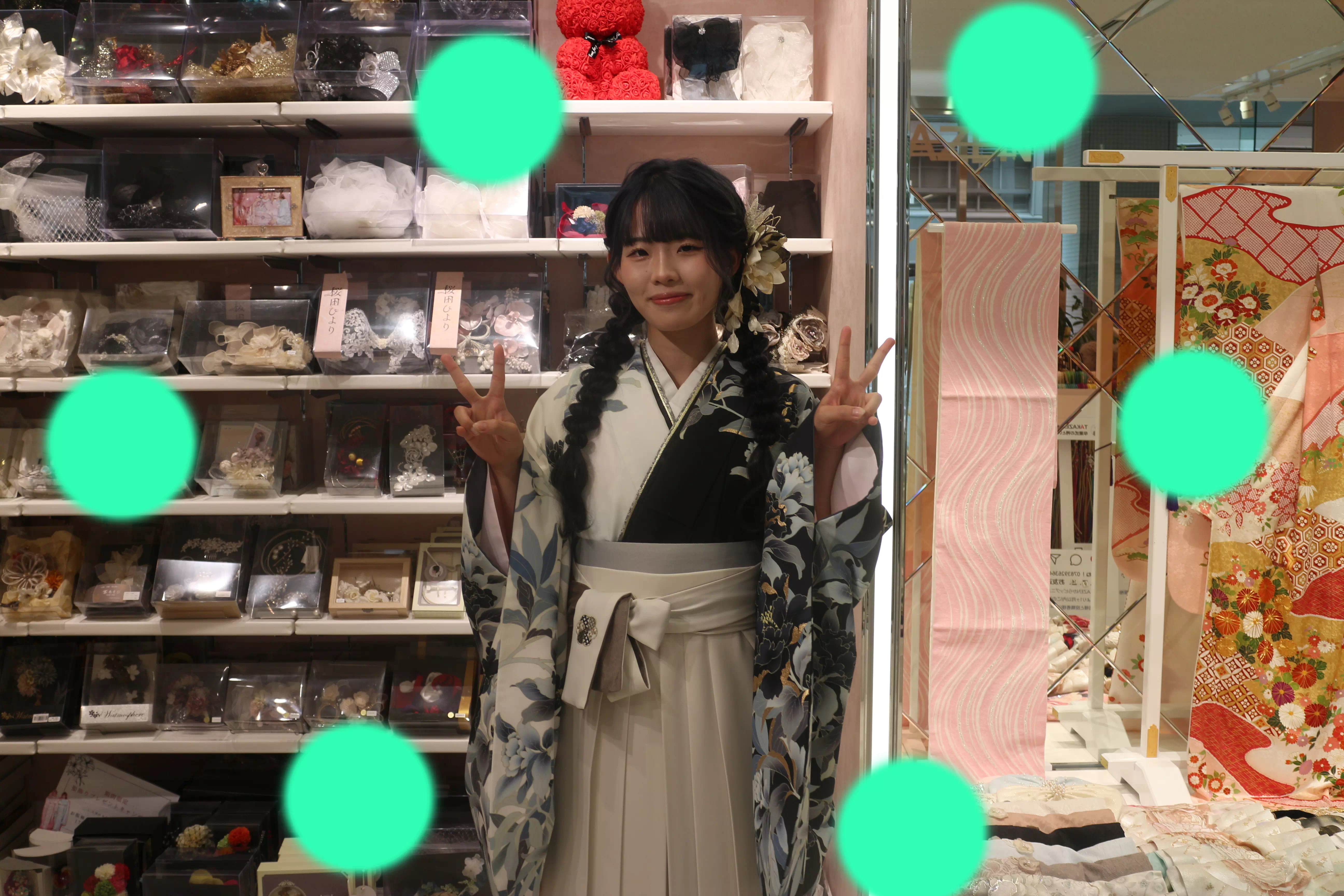 TAKAZEN神戸店　前撮り撮影会　イマドキ　カワイイ　コディネート　振袖　レンタル　袴　