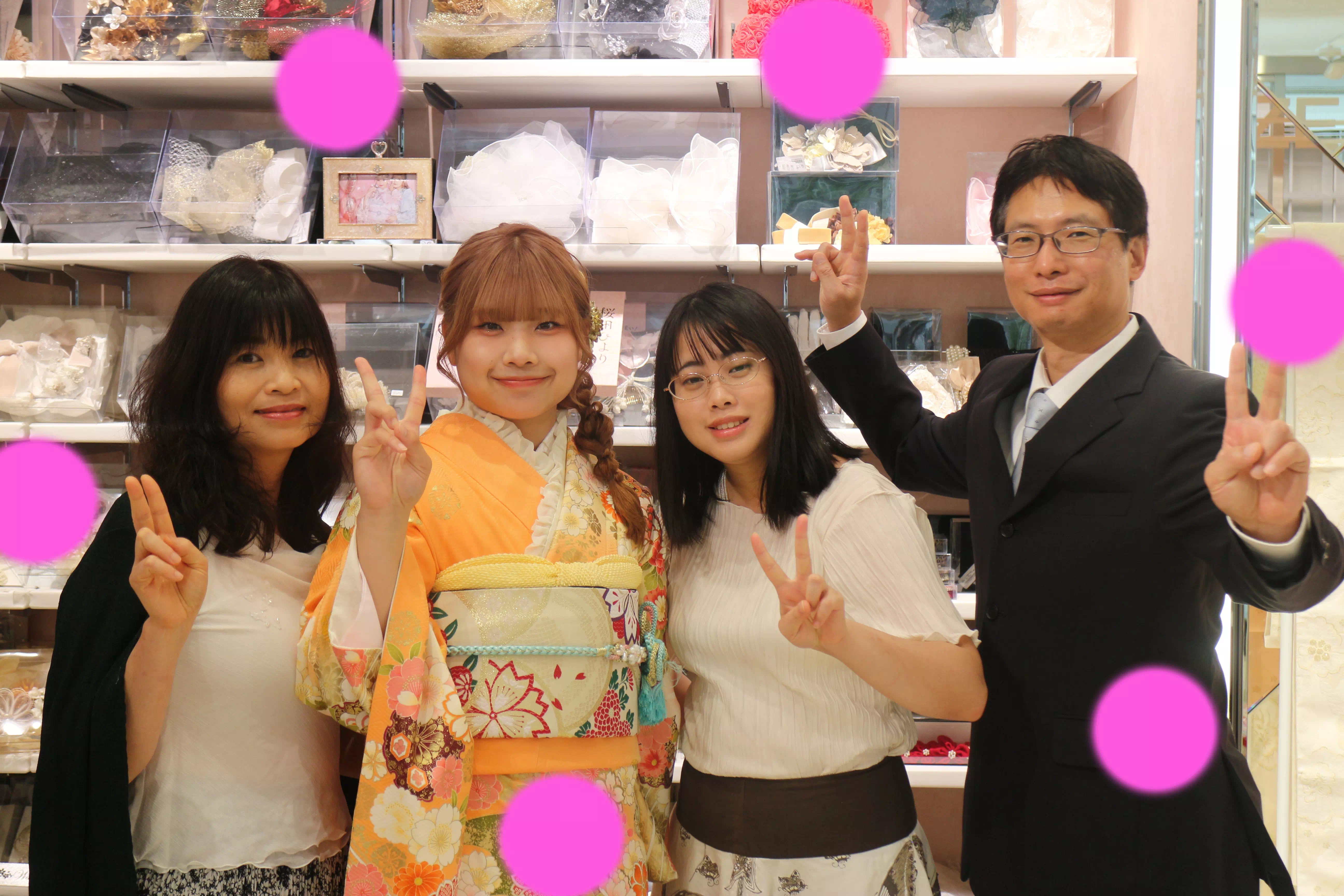 TAKAZEN神戸店　前撮り撮影会　イマドキ　カワイイ　コディネート　振袖　レンタル　袴　