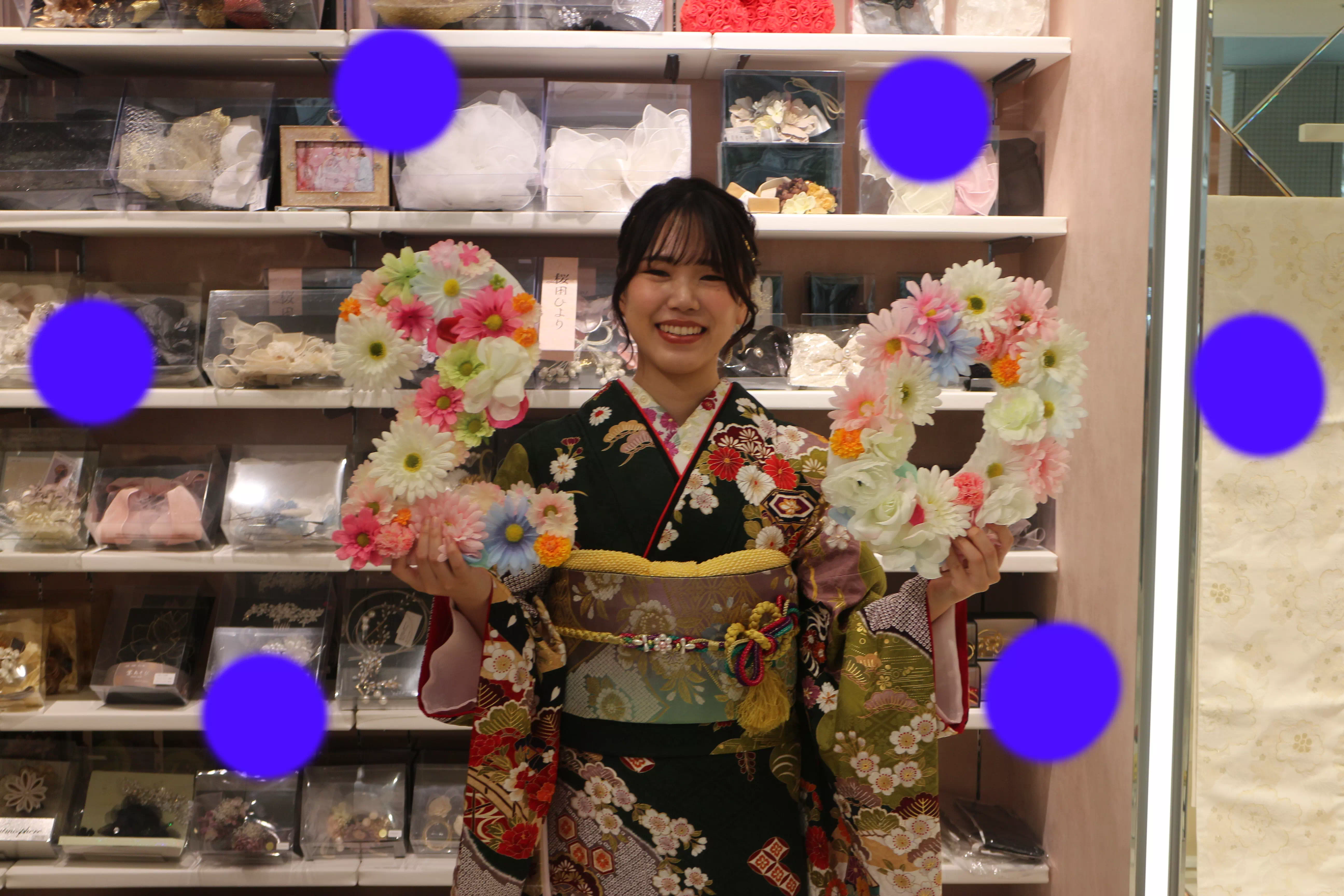 TAKAZEN神戸店　前撮り撮影会　イマドキ　カワイイ　コディネート　振袖　レンタル　袴　