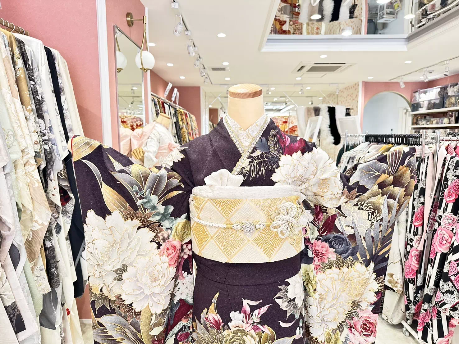 TAKAZEN姫路店　姫路市　卒業式　袴　チェック　チョーカー　リボン　黒　