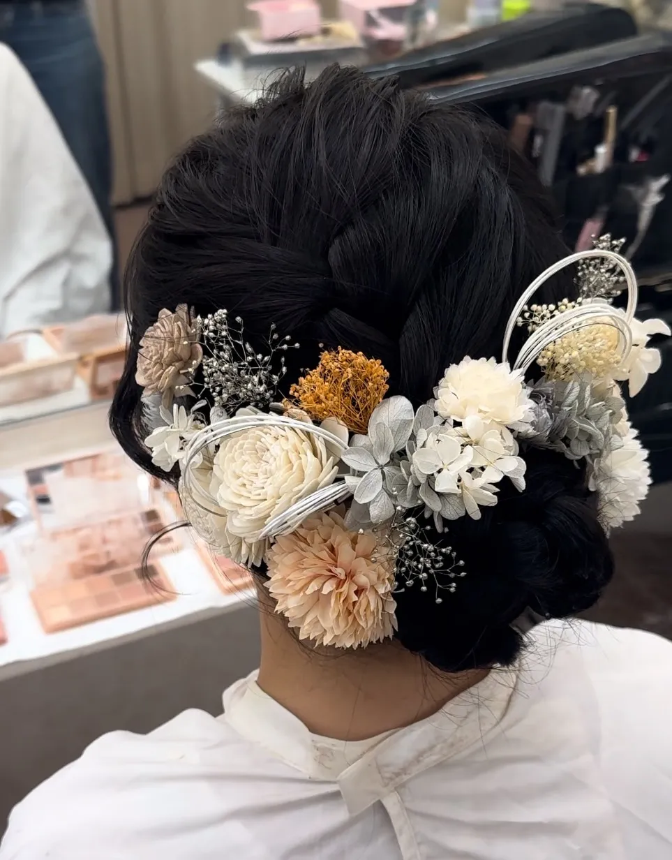 成人式　振袖　髪型　かわいい　人気ヘアセット