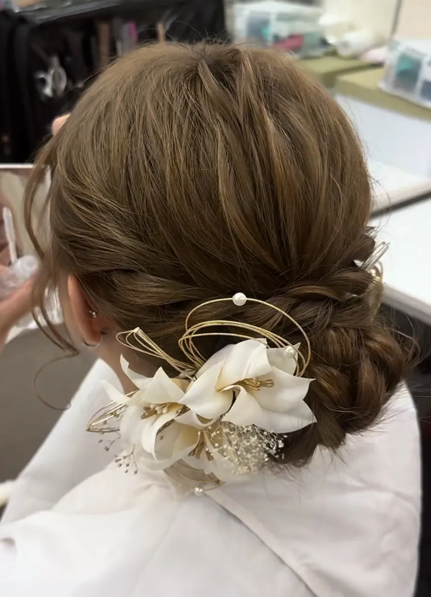 成人式　振袖　髪型　かわいい　人気ヘアセット