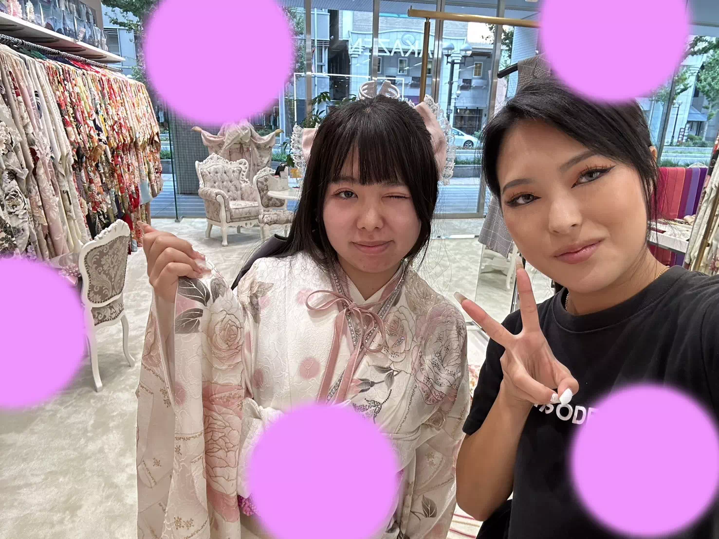 TAKAZEN神戸店　前撮り撮影会　イマドキ　カワイイ　コディネート　振袖　レンタル　袴　