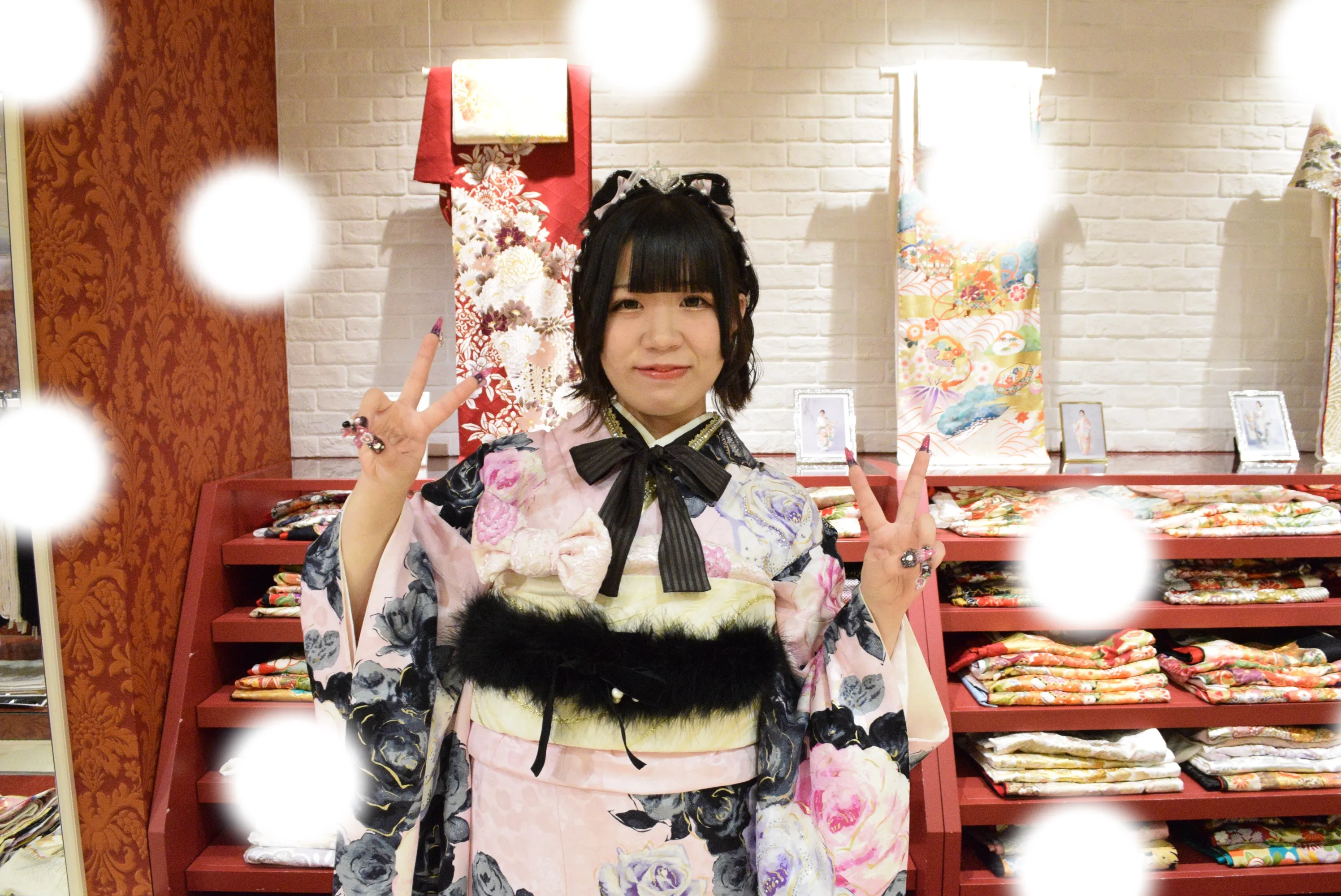 成人式　前撮り　梅田　袴　くすみカラー　かわいい　イマドキ　淡色　古典　タカゼン　撮影