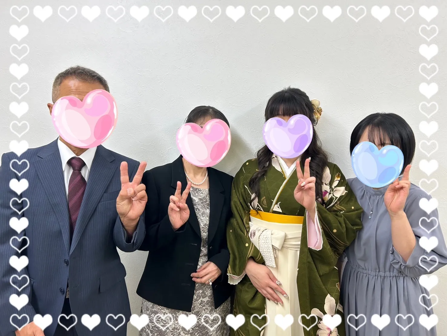 袴　前撮り撮影会　可愛い　おしゃれ　古典　緑　渋い　