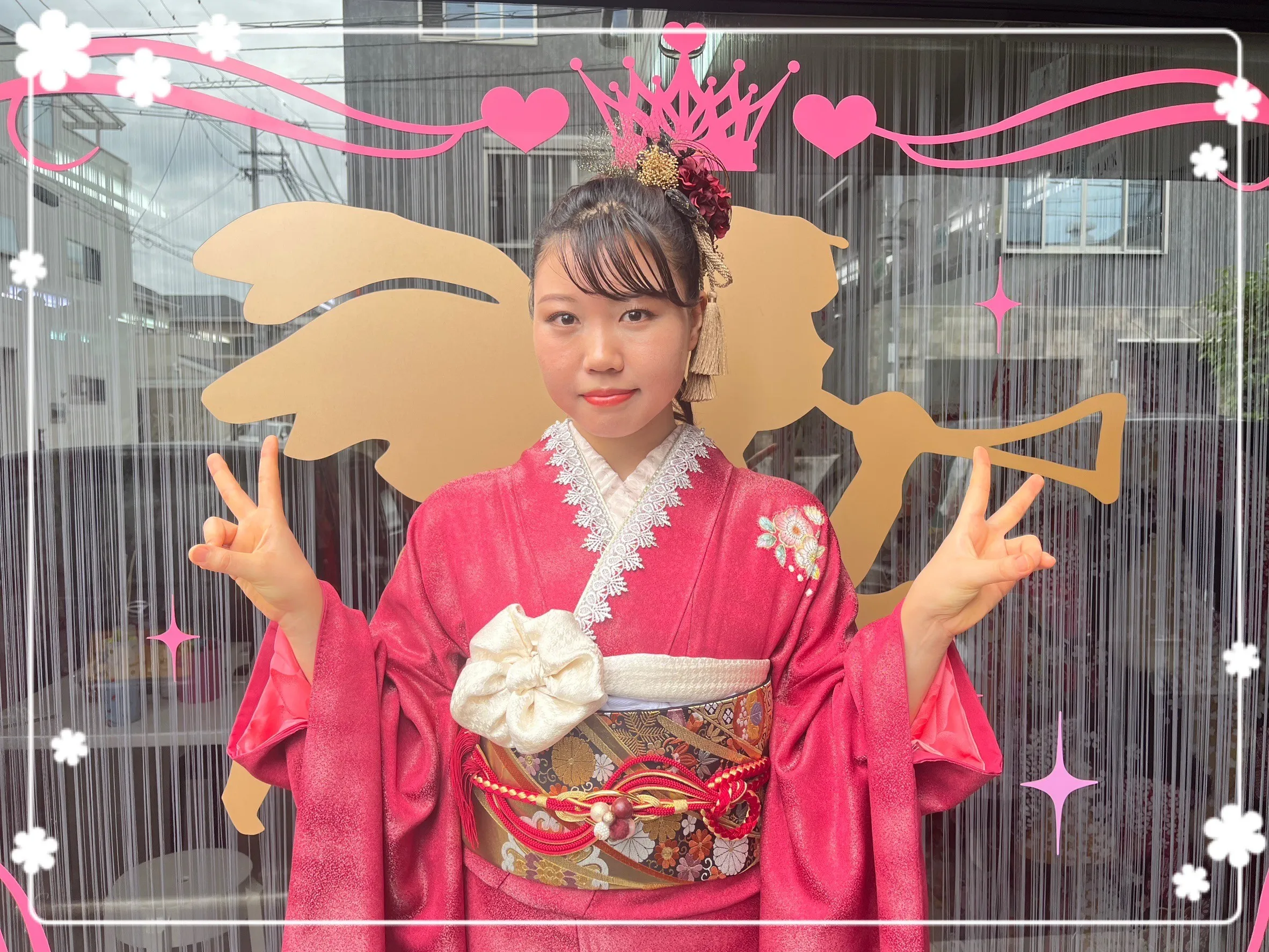 成人式　振袖　前撮り撮影会　持ち込み　かわいい　綺麗　華やか　ママ振　イマドキ　赤