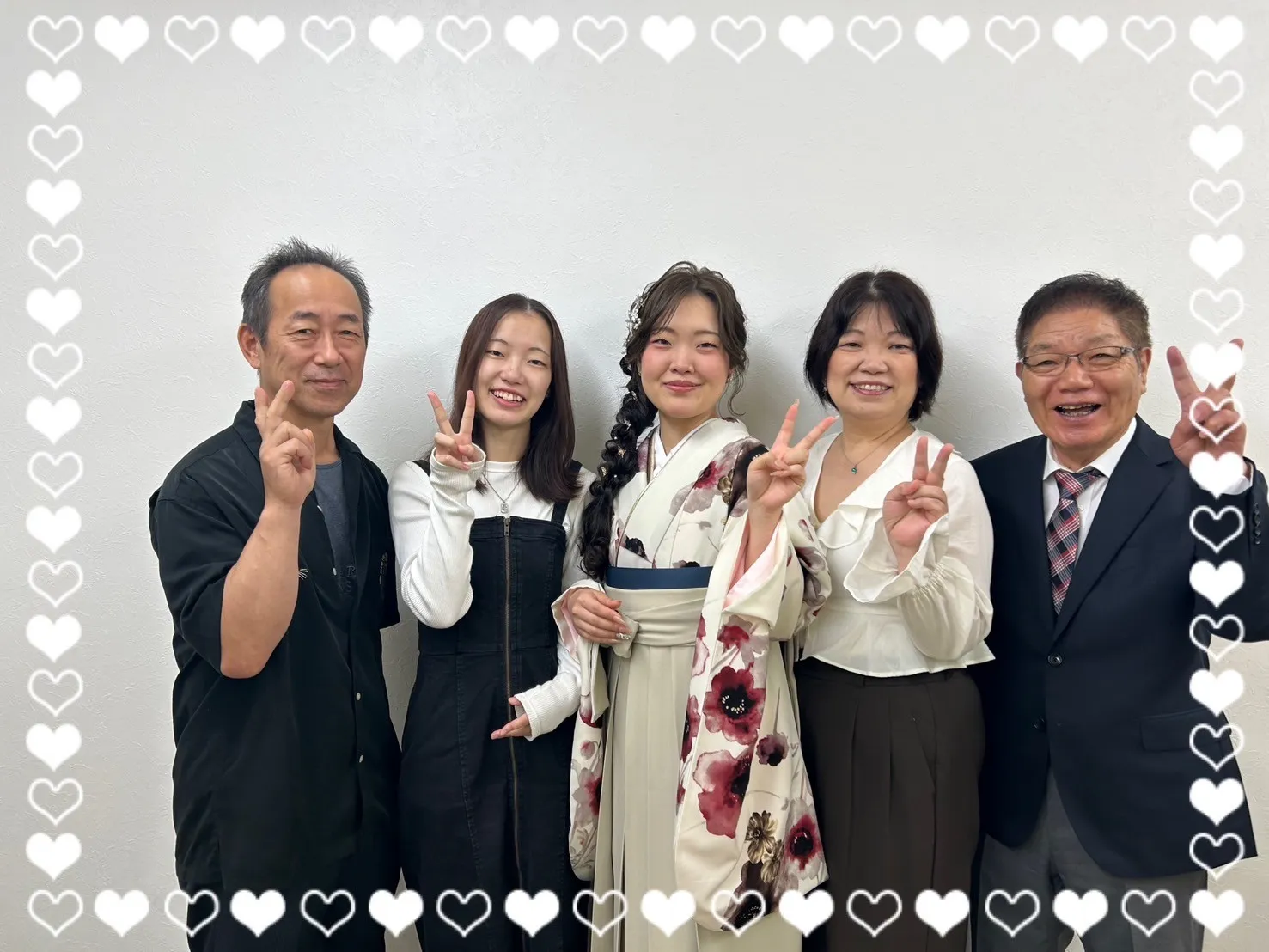 袴　前撮り撮影会　可愛い　おしゃれ　JAPANSTYLE×中村里砂ブランド袴　くすみカラーガーリー　白/ピンク　水彩画風　かわいい　量産型　女の子らしい