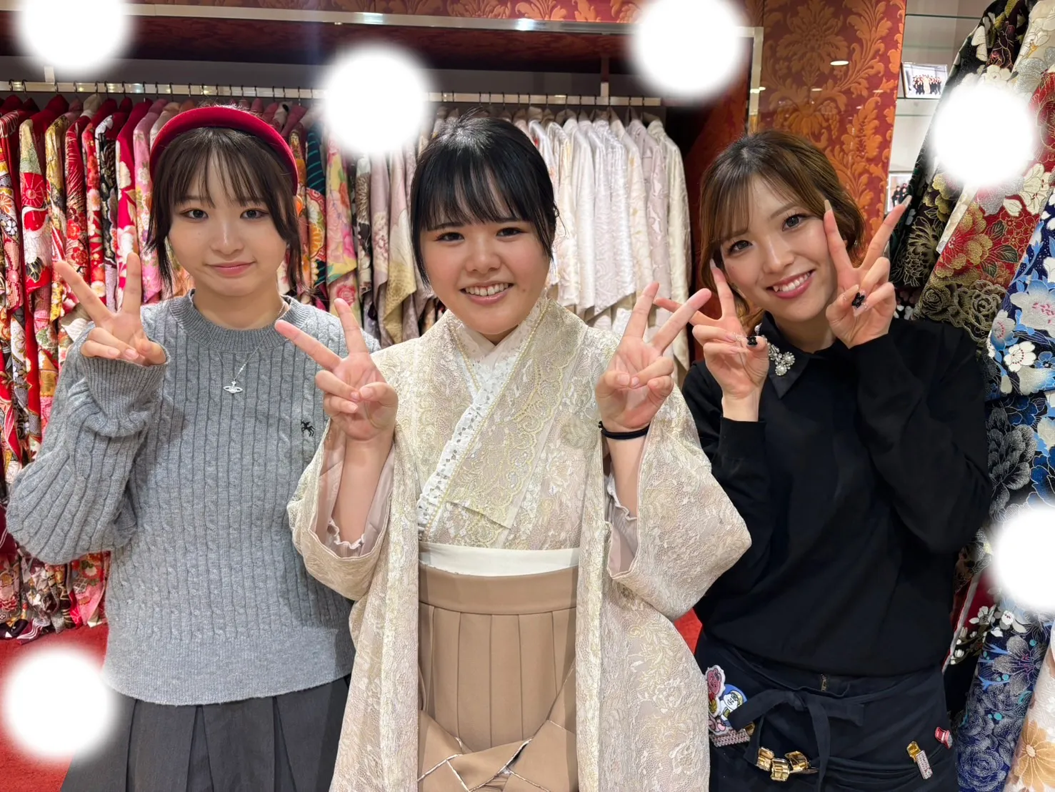 卒業式　くすみ袴　梅田