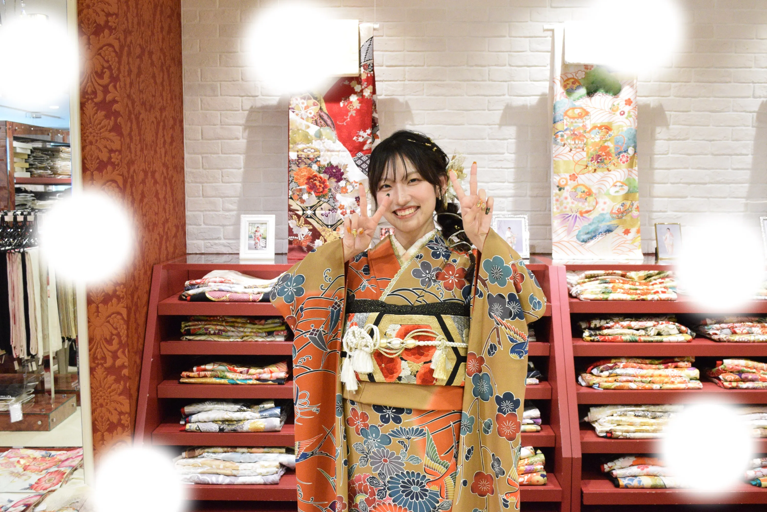 成人式　前撮り　梅田　家族写真　ママ振袖　フォトプラン