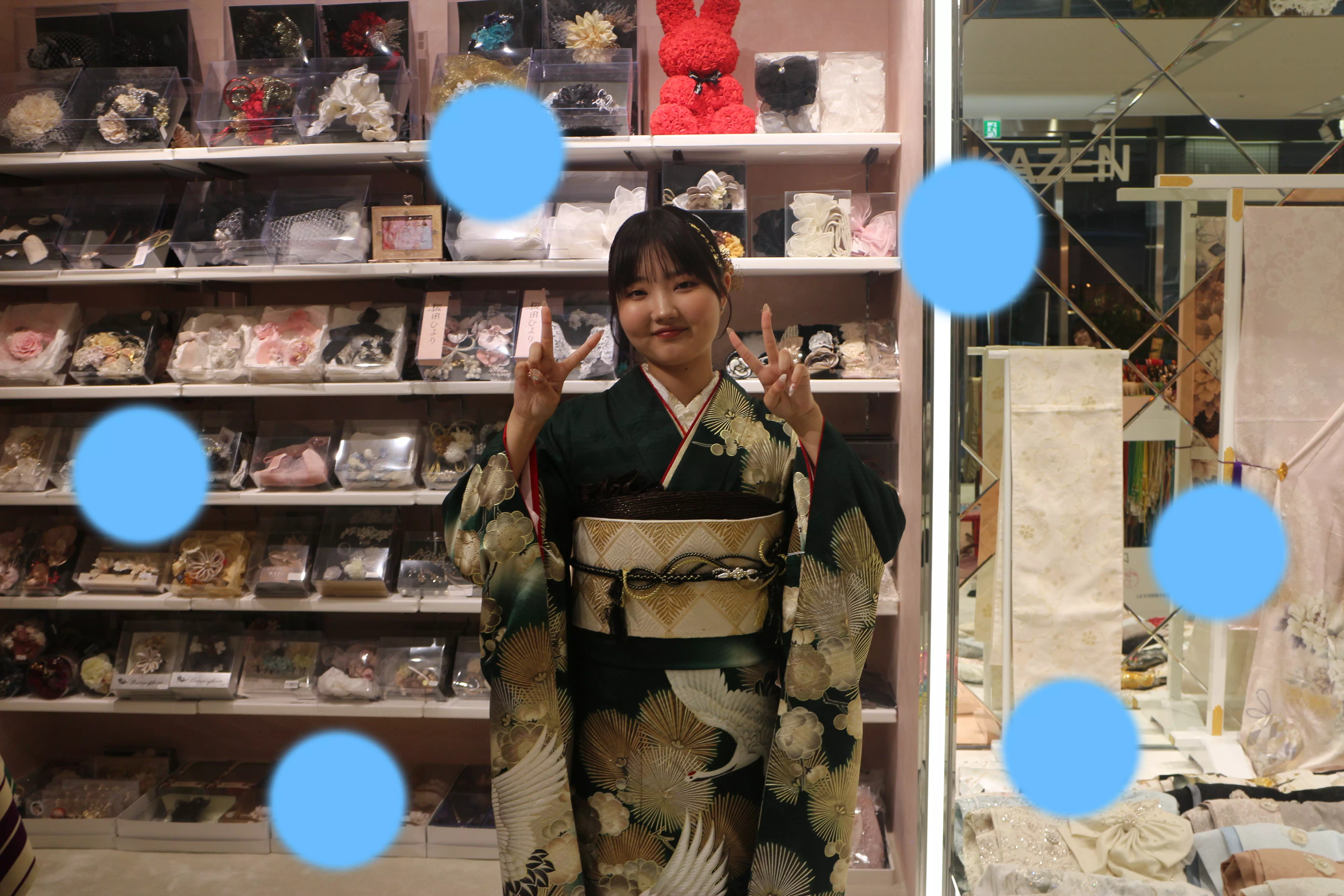 TAKAZEN神戸店　前撮り撮影会　イマドキ　カワイイ　コディネート　振袖　レンタル　袴　