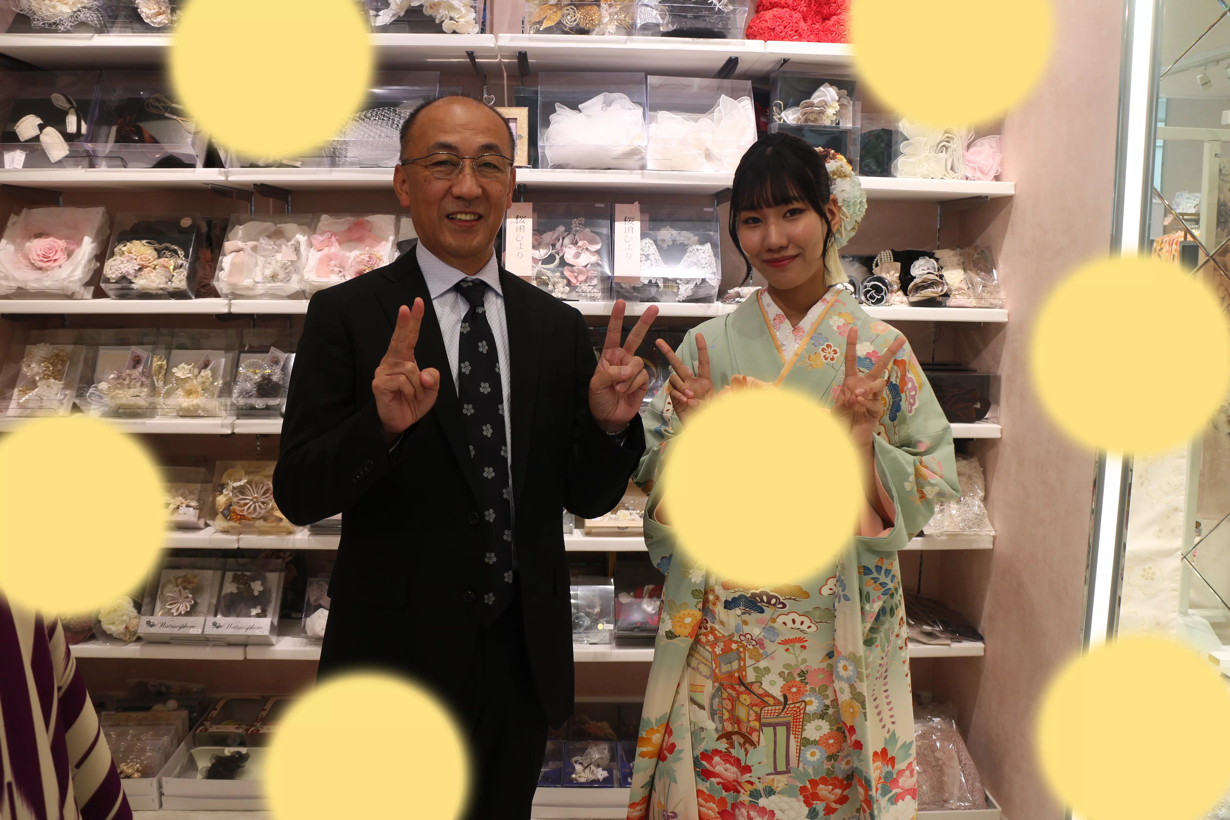 TAKAZEN神戸店　前撮り撮影会　イマドキ　カワイイ　コディネート　振袖　レンタル　袴　