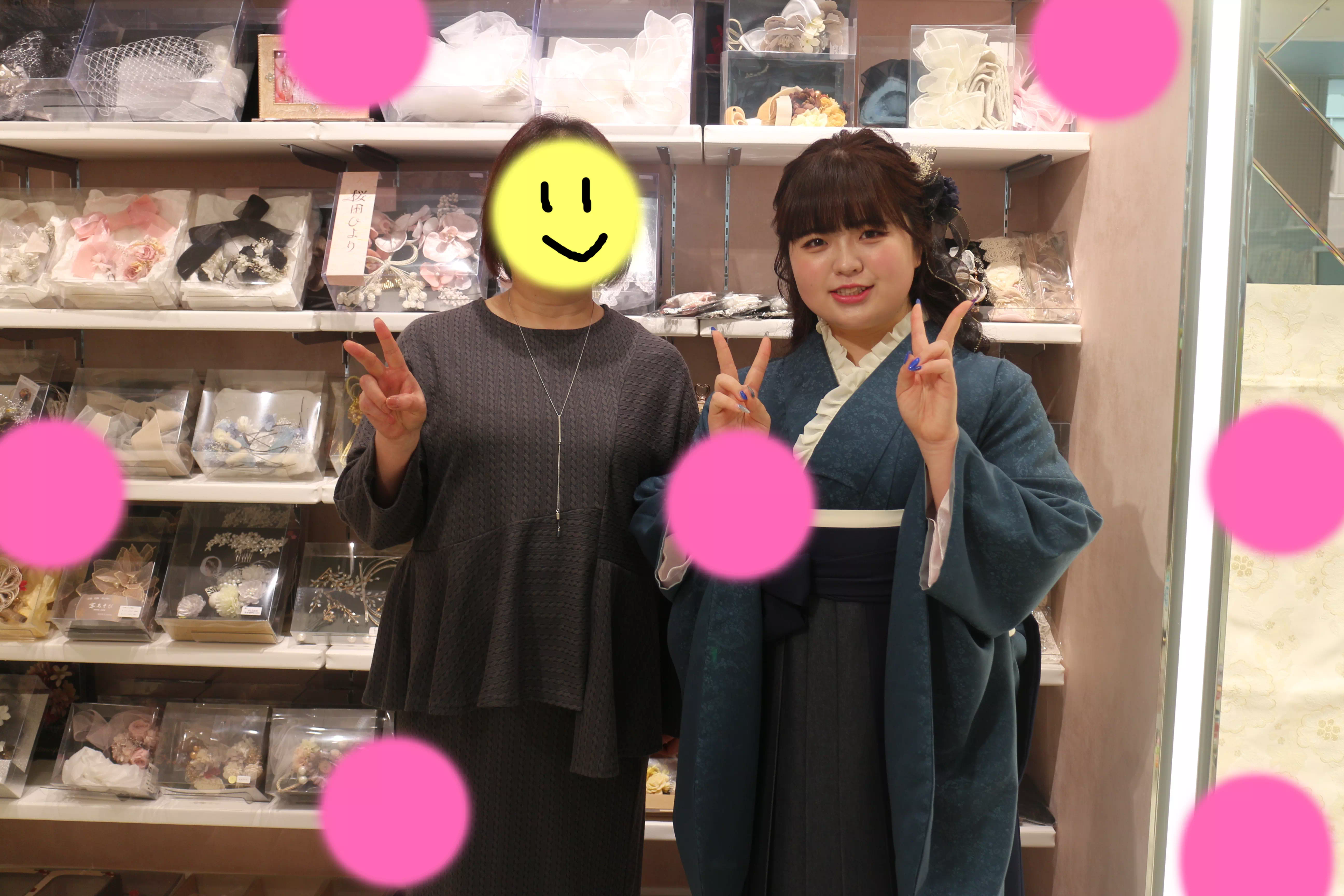 TAKAZEN神戸店　前撮り撮影会　イマドキ　カワイイ　コディネート　振袖　レンタル　袴　