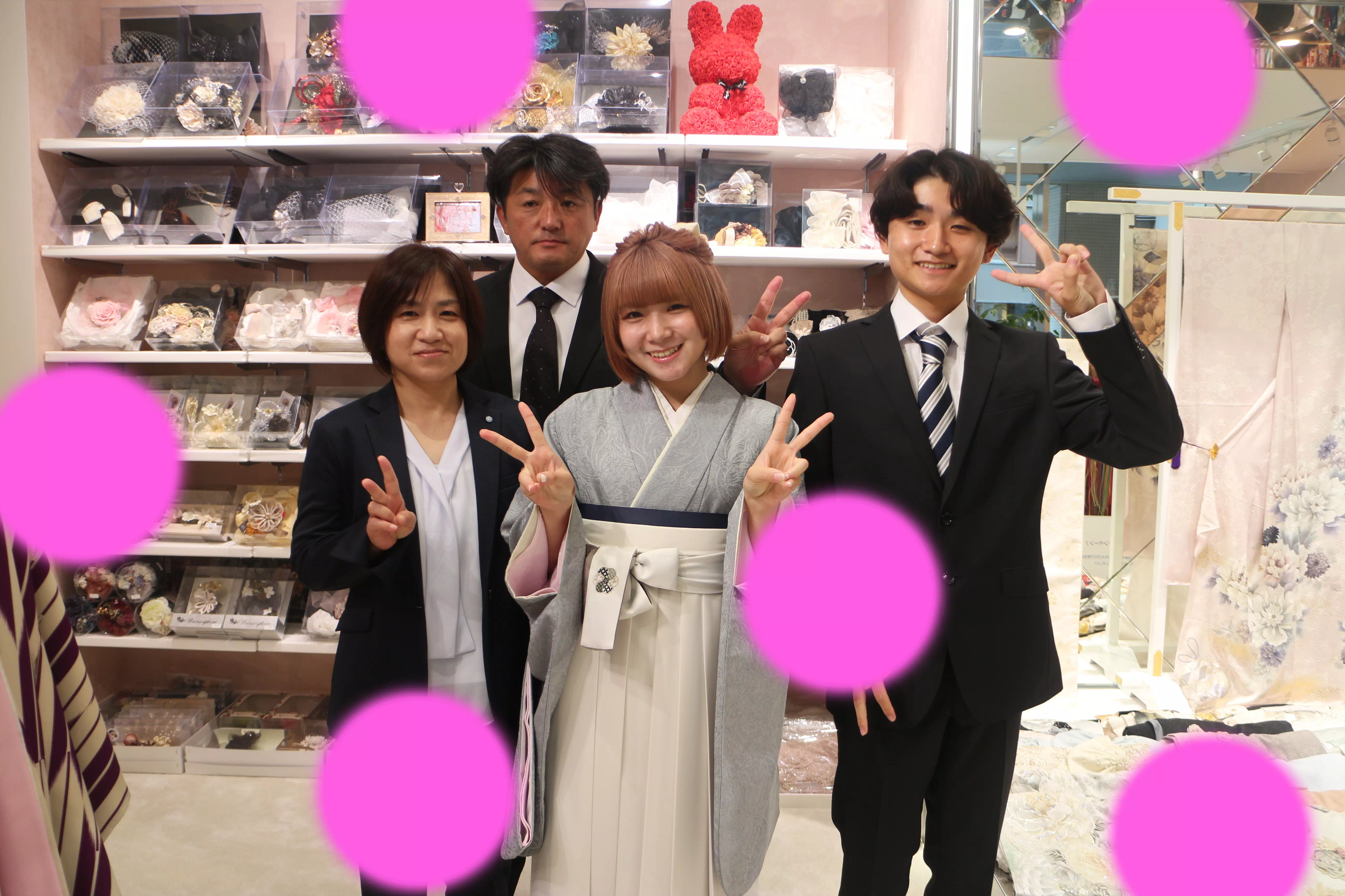 TAKAZEN神戸店　前撮り撮影会　イマドキ　カワイイ　コディネート　振袖　レンタル　袴　