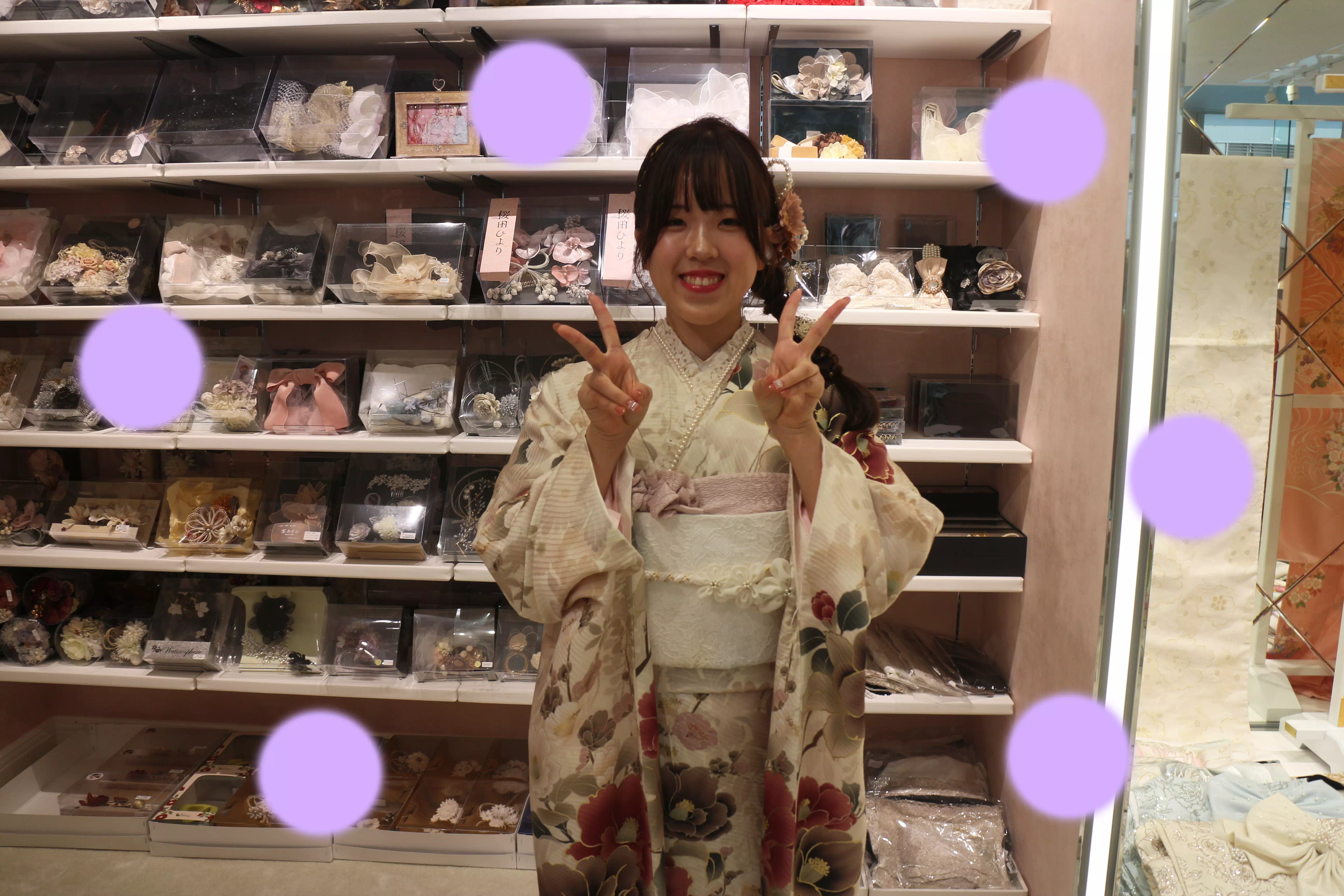 TAKAZEN神戸店　前撮り撮影会　イマドキ　カワイイ　コディネート　振袖　レンタル　袴　