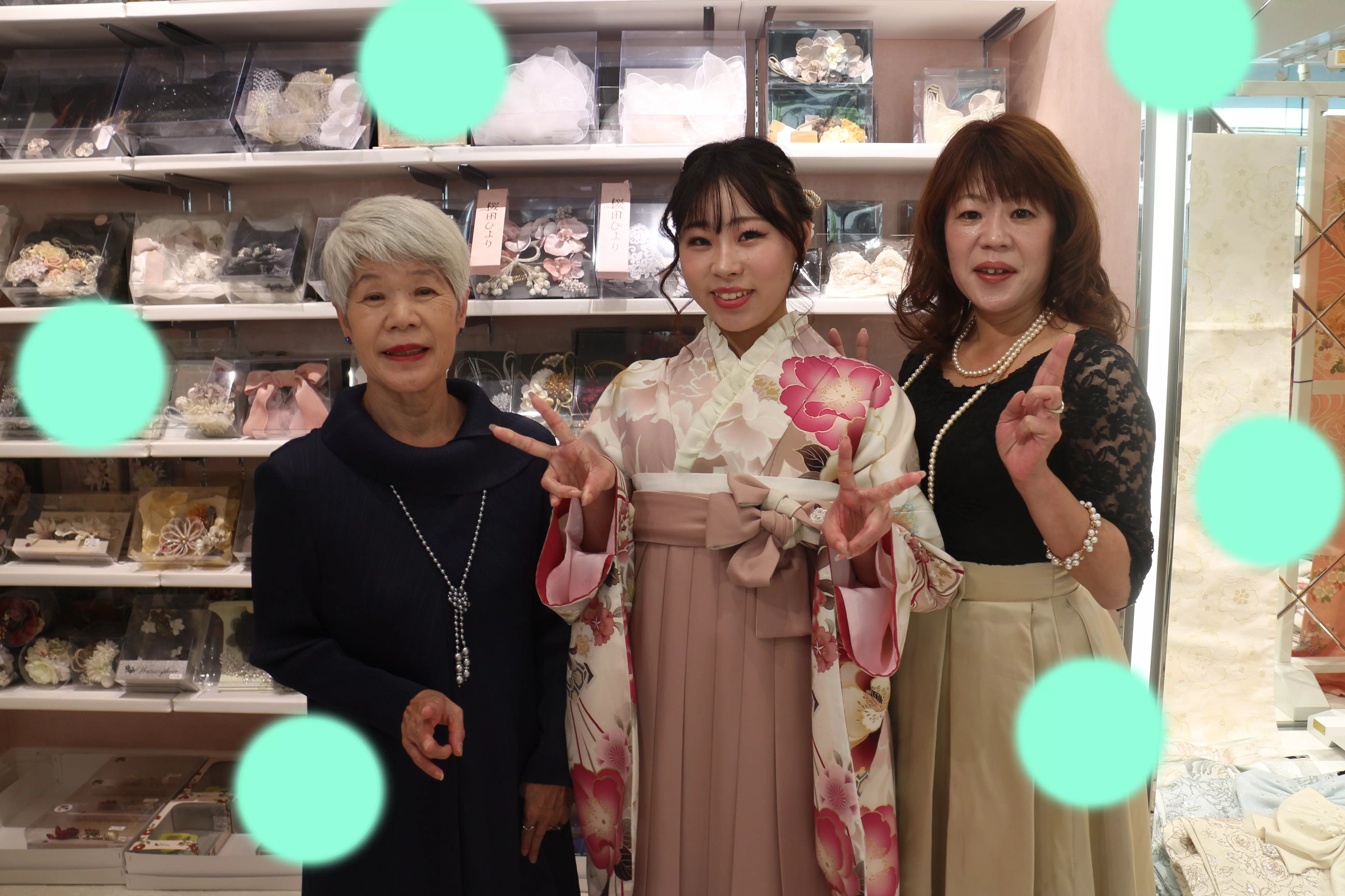 TAKAZEN神戸店　前撮り撮影会　イマドキ　カワイイ　コディネート　振袖　レンタル　袴　