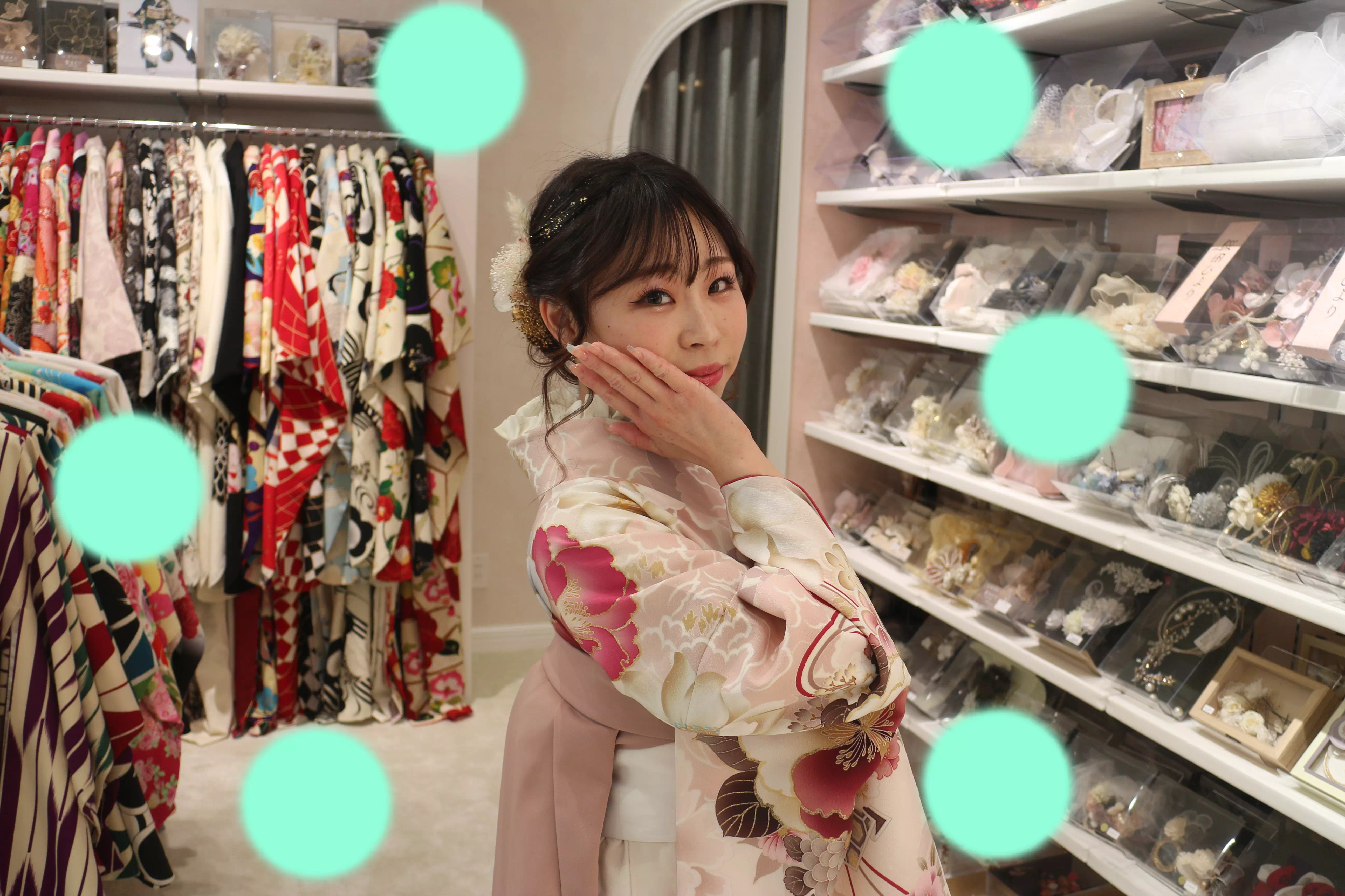 TAKAZEN神戸店　前撮り撮影会　イマドキ　カワイイ　コディネート　振袖　レンタル　袴　