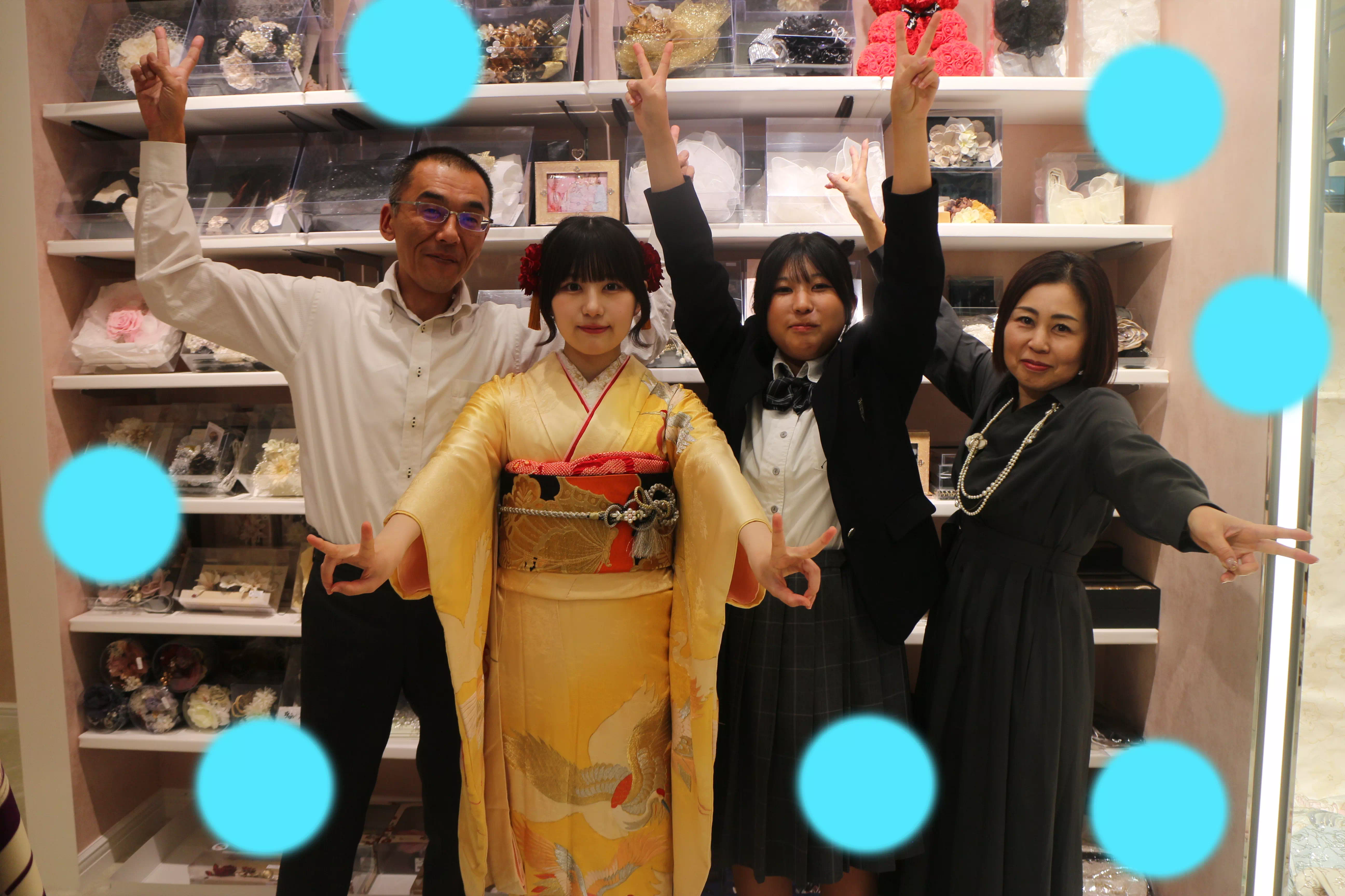TAKAZEN神戸店　前撮り撮影会　イマドキ　カワイイ　コディネート　振袖　レンタル　袴　