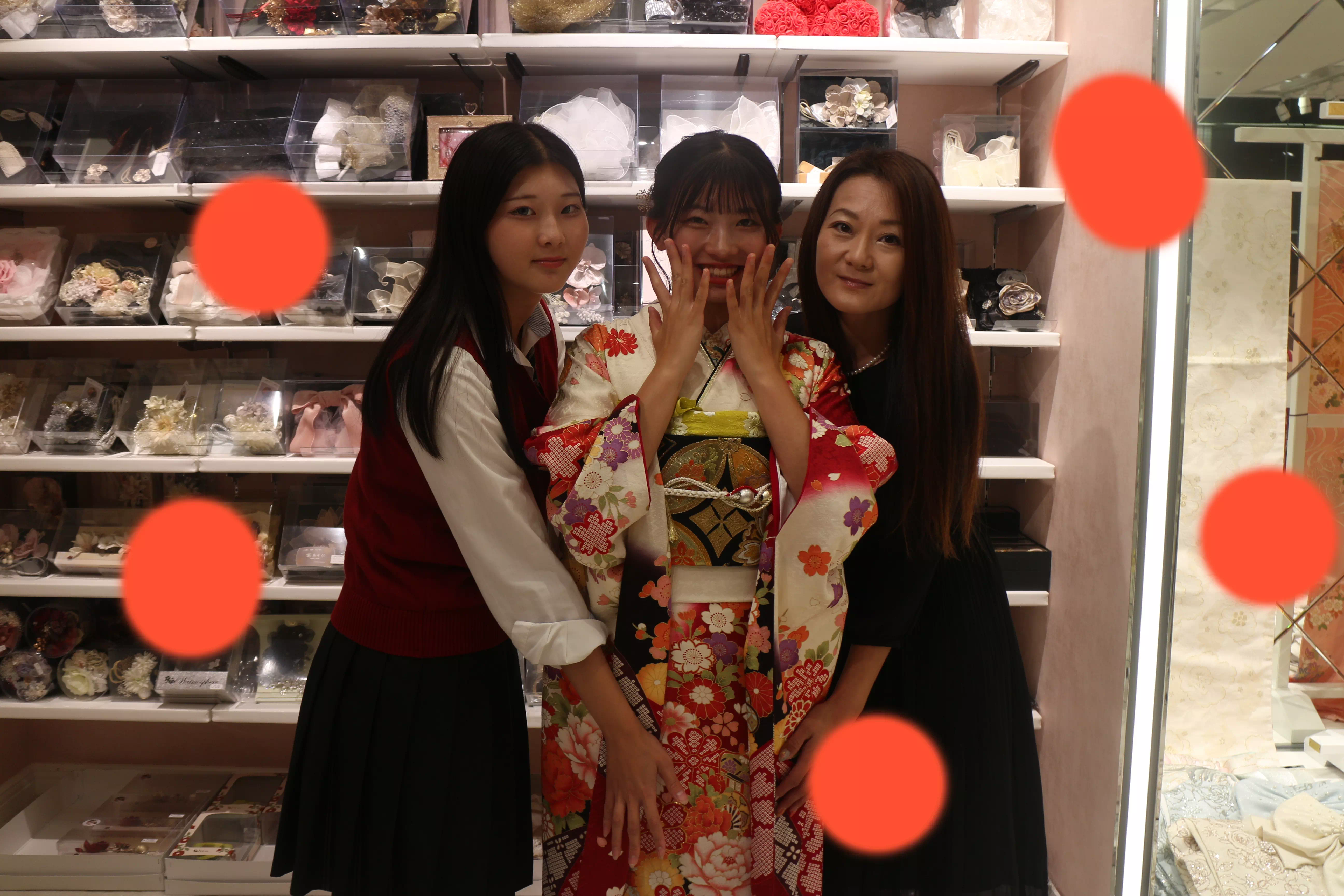 TAKAZEN神戸店　前撮り撮影会　イマドキ　カワイイ　コディネート　振袖　レンタル　袴　