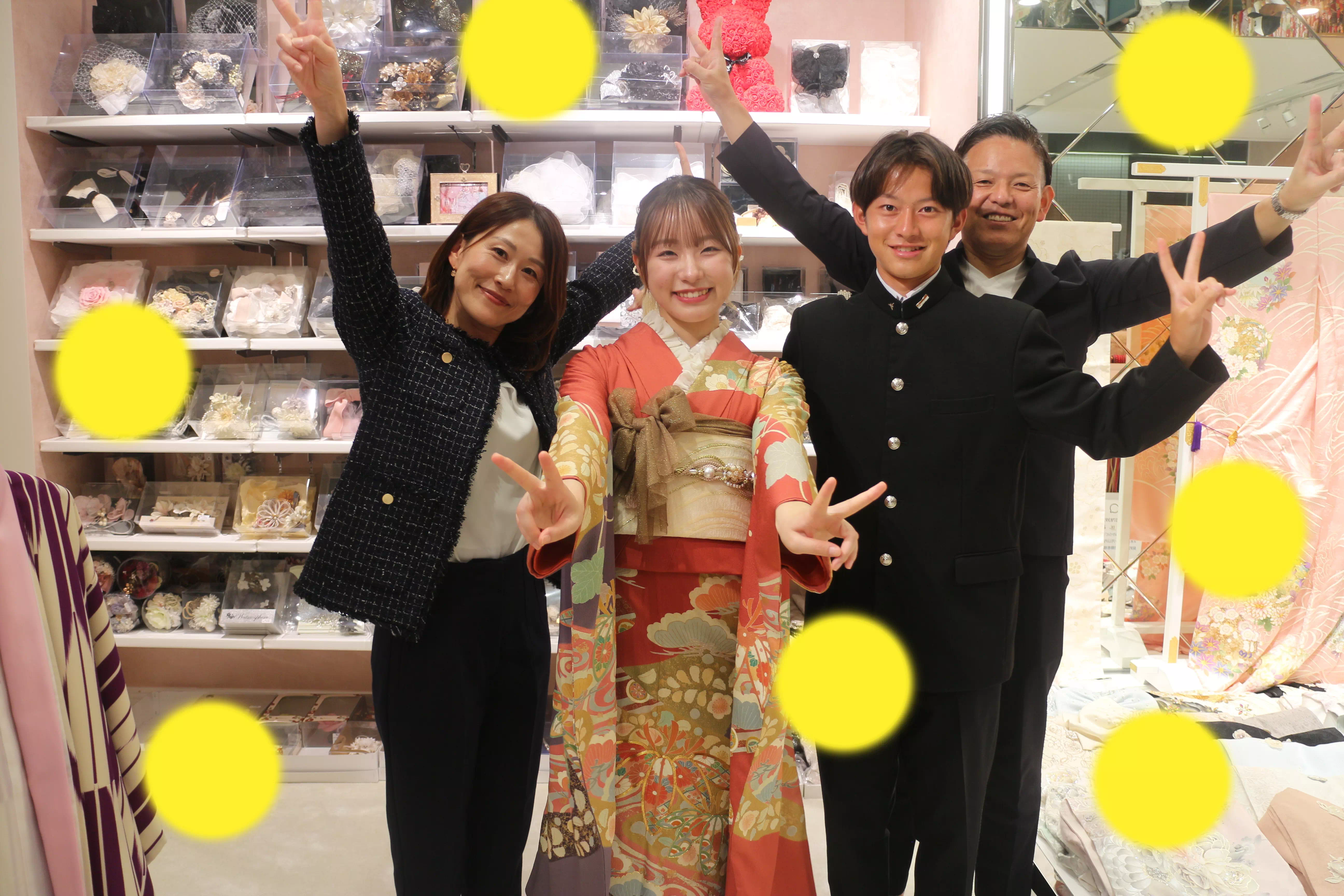 TAKAZEN神戸店　前撮り撮影会　イマドキ　カワイイ　コディネート　振袖　レンタル　袴　