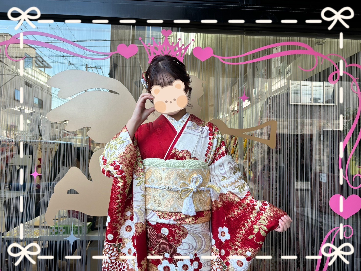 振袖　レンタル　奈良　帯　可愛い　アレンジ　華やか　綺麗　前撮り撮影会