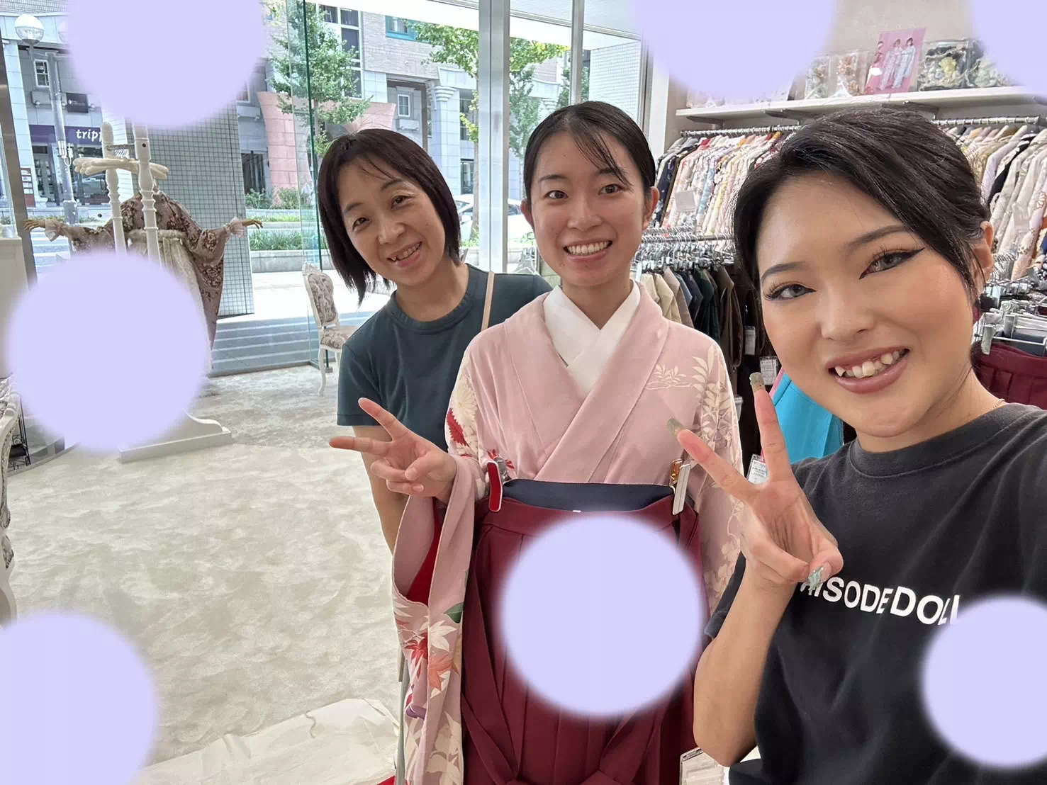 TAKAZEN神戸店　袴レンタル　ママ振　袴だけ　袴単品　卒業式　神戸