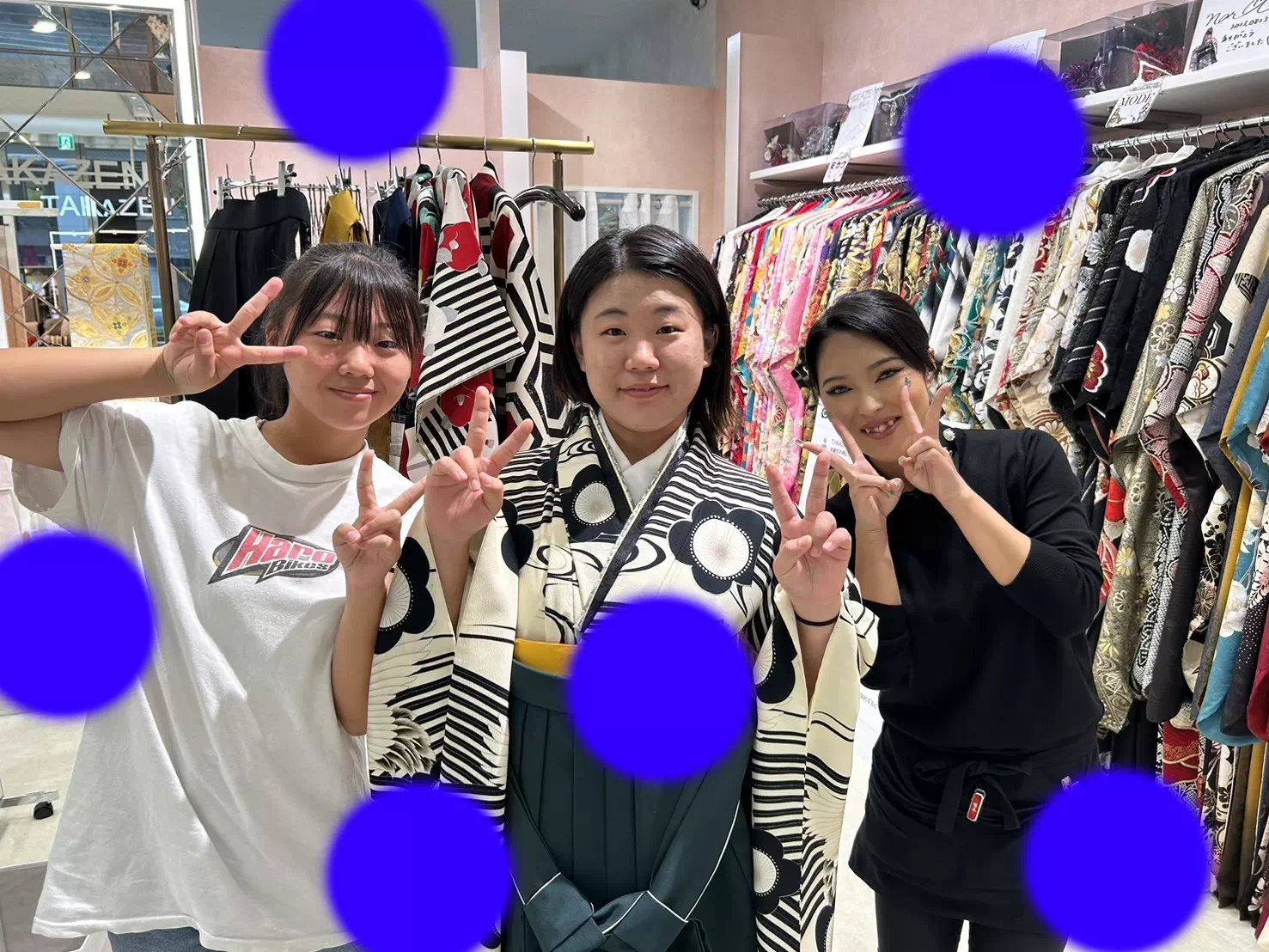 TAKAZEN神戸店　前撮り撮影会　卒業式　袴　古典　イマドキ　カワイイ　コディネート