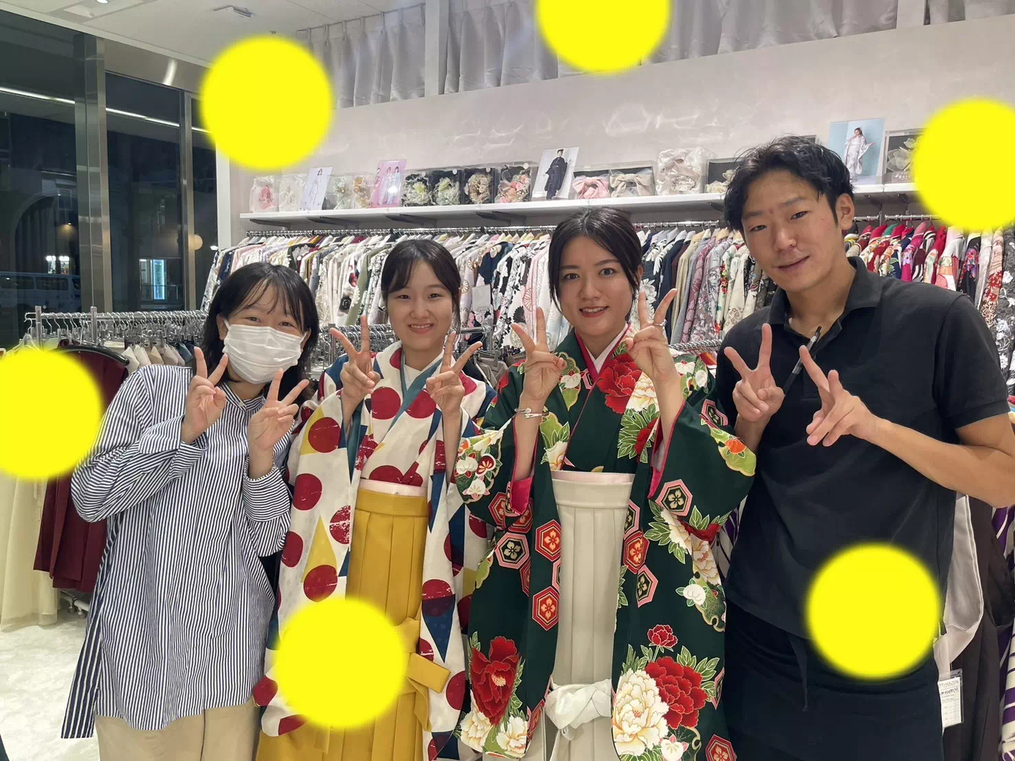 TAKAZEN神戸店　前撮り撮影会　イマドキ　カワイイ　コディネート　振袖　レンタル　袴　