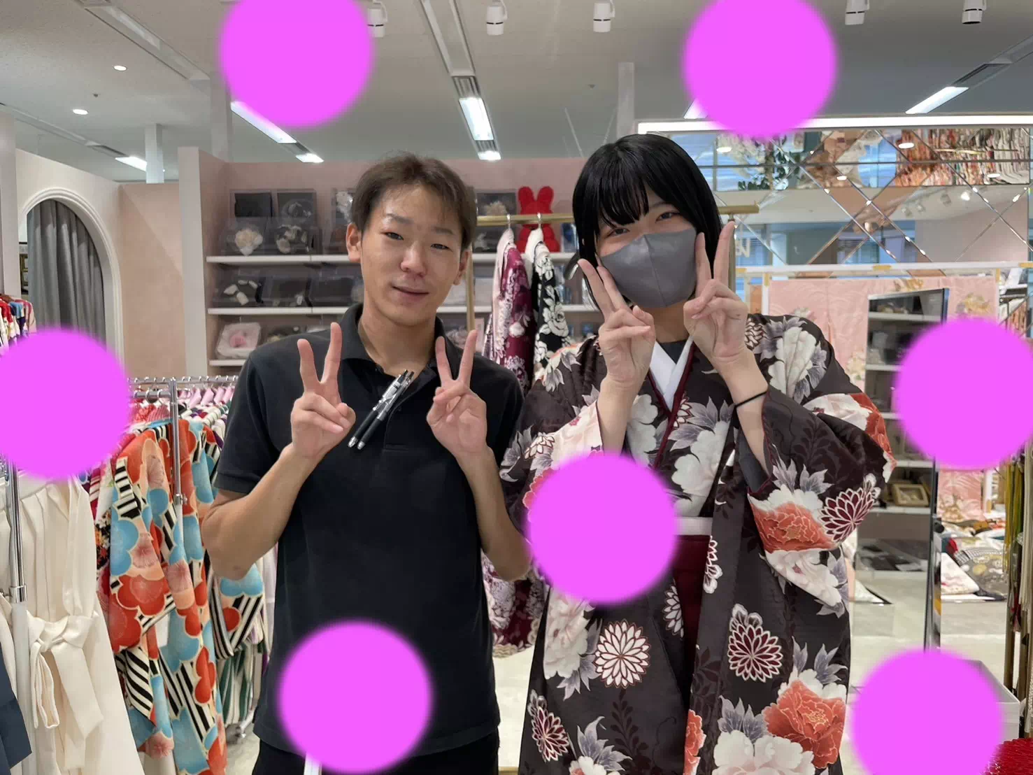 TAKAZEN神戸店　前撮り撮影会　イマドキ　カワイイ　コディネート　振袖　レンタル　袴　