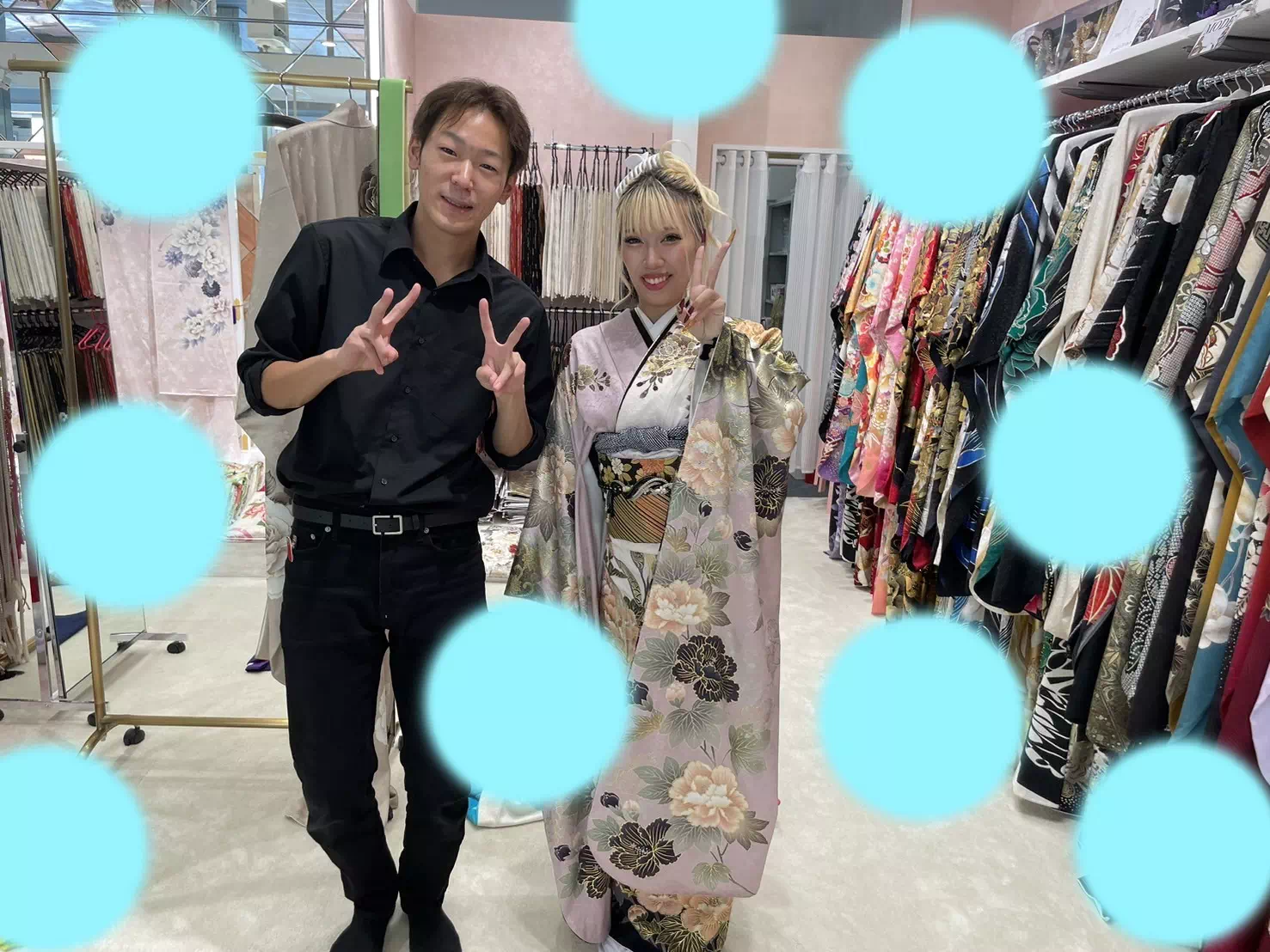 TAKAZEN神戸店　イマドキ　カワイイ　結婚式　振袖　