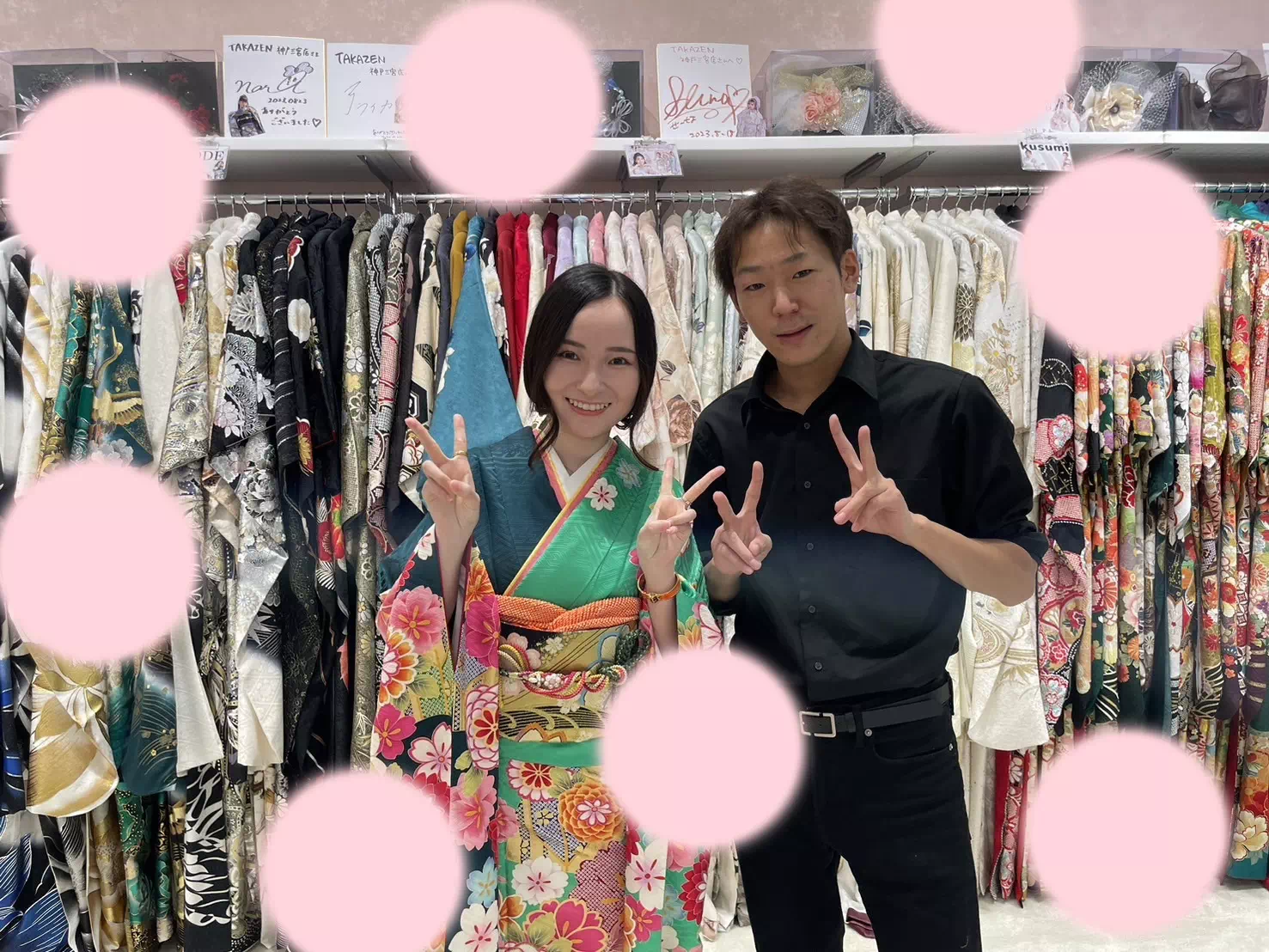 TAKAZEN神戸店　イマドキ　カワイイ　結婚式　振袖　