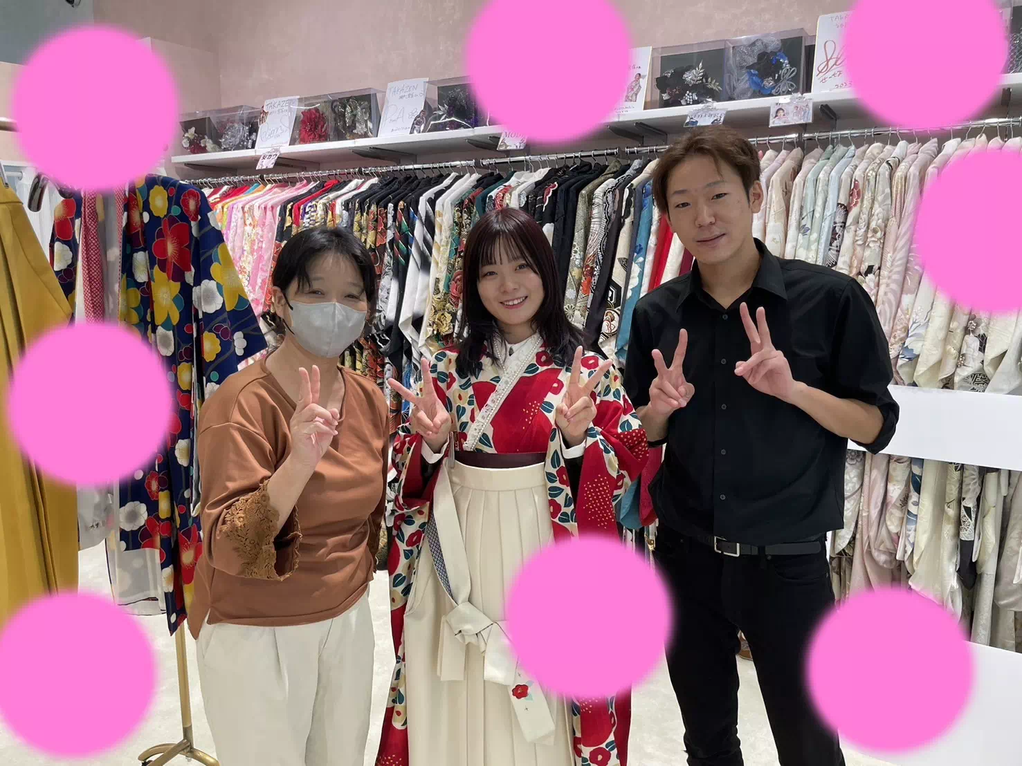 TAKAZEN神戸店　レトロ　イマドキ　カワイイ　コディネート　レンタル　袴　