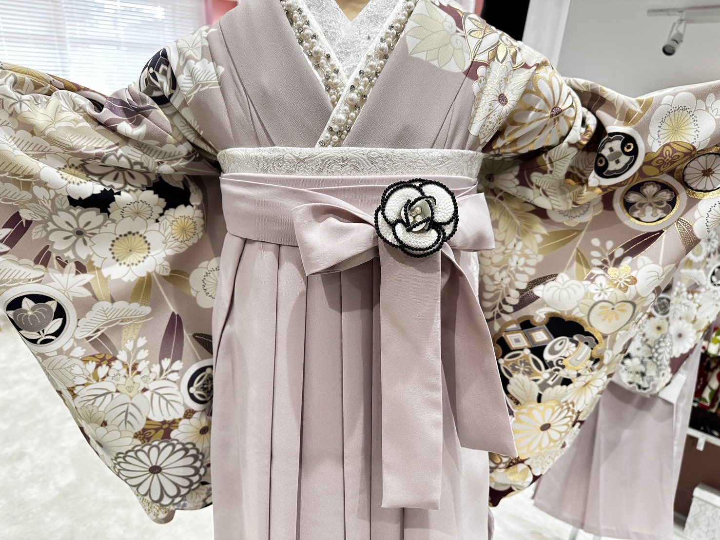 成人式　振袖　TAKAZEN　TAKAZEN姫路店　袴　振袖レンタル　前撮り撮影会　姫路市　加古川市　キラキラ　くすみカラー　ピンク　リボン　2026年成人式　2025年成人式　