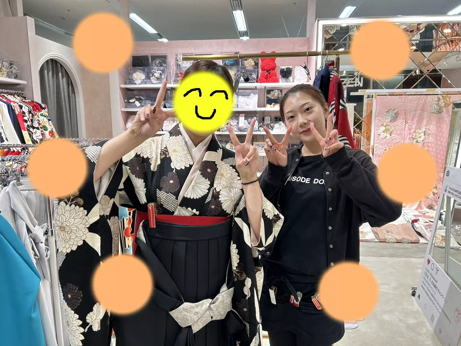 TAKAZEN神戸店　前撮り撮影会　イマドキ　カワイイ　コディネート　振袖　レンタル　袴　