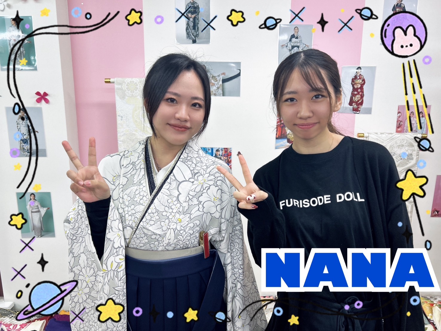 くすみカラー古典　薄グレー/淡い色　椿柄/総柄　統一感のある着こなし　ブーツスタイル　大人っぽい　東京レトロ袴　奈良　レンタル