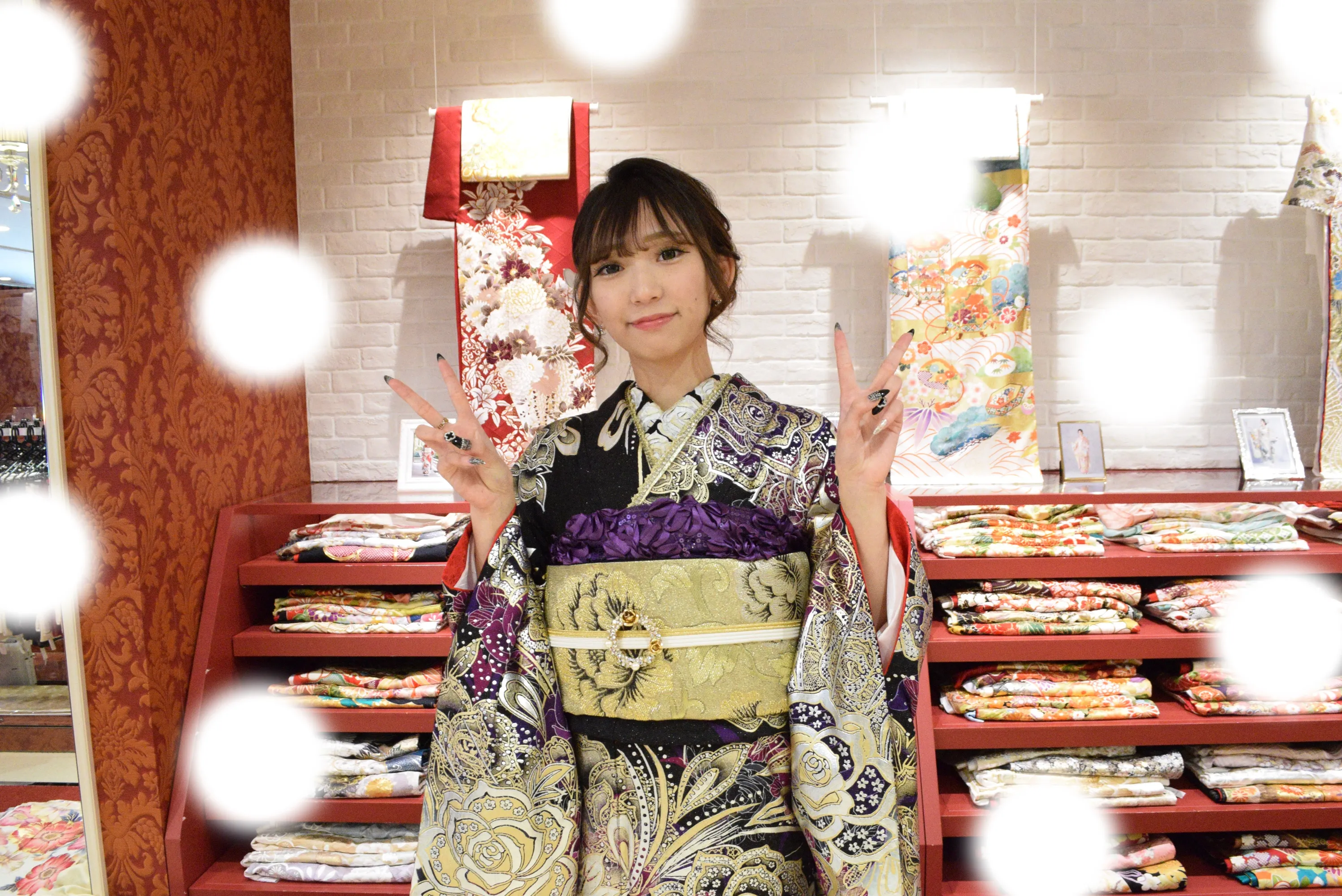 成人式　前撮り　梅田　袴　くすみカラー　かわいい　イマドキ　淡色　古典　タカゼン　撮影