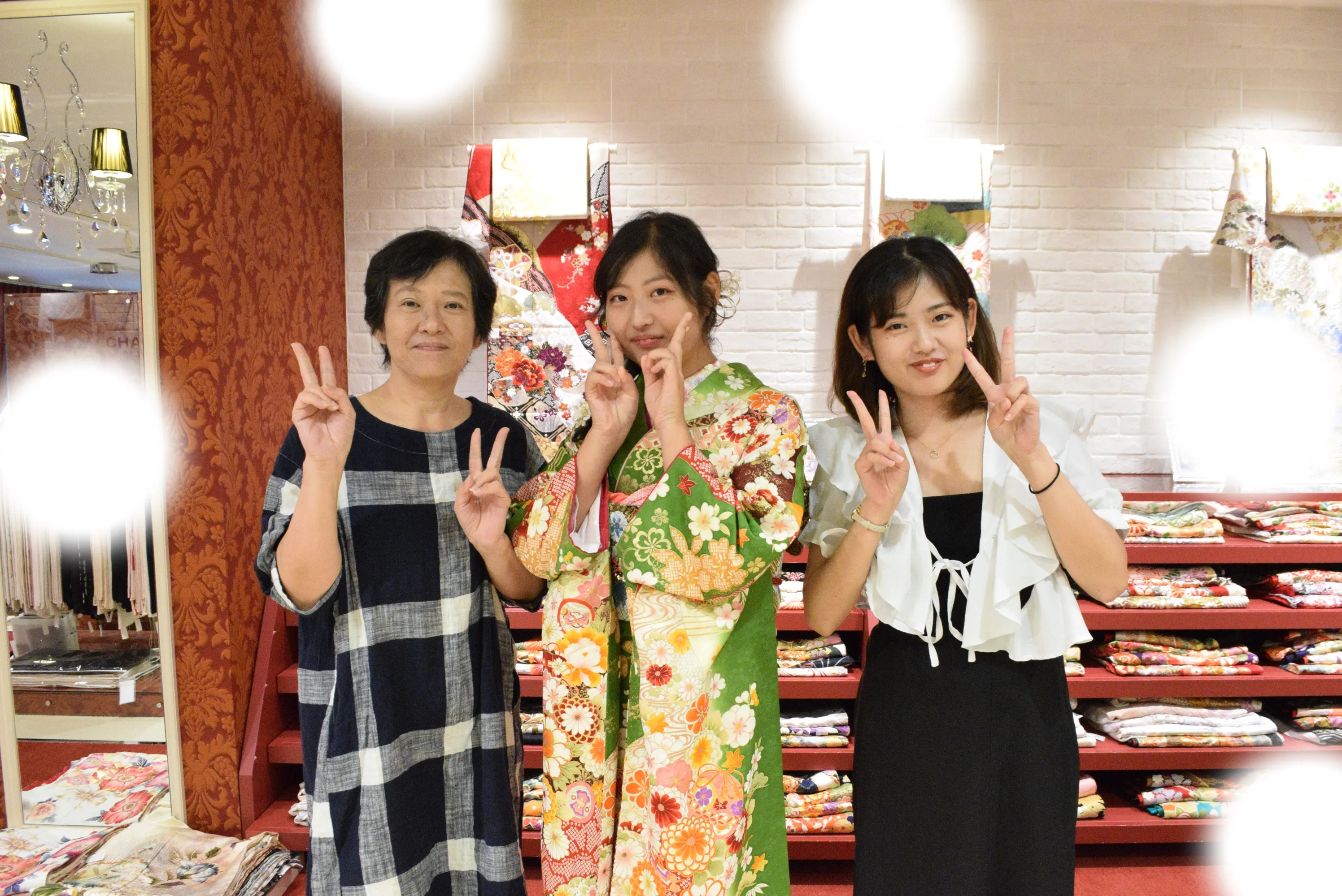 成人式　前撮り　梅田　緑　古典　可愛い　伝統的