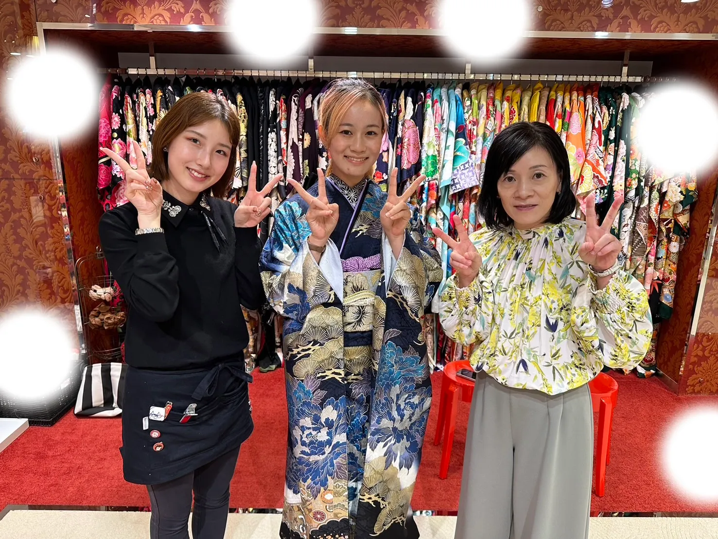 成人式　振袖レンタル　モード　青　キラキラ　かっこいい　人気