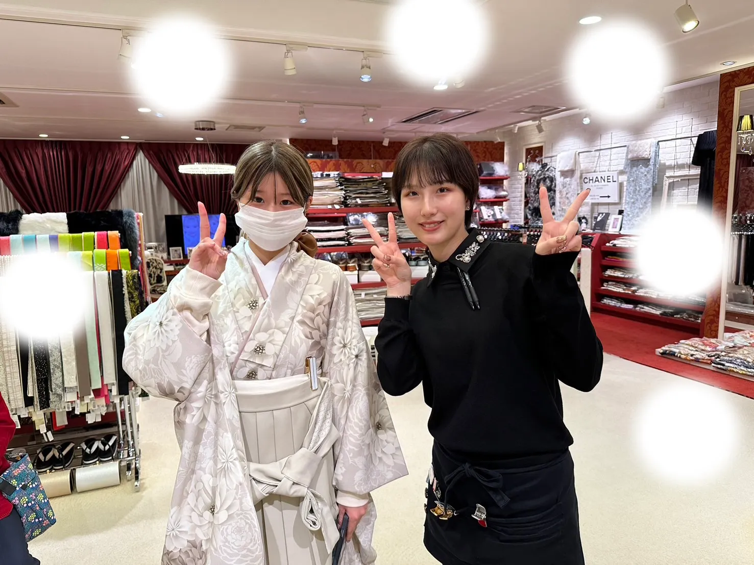 卒業式　袴　梅田　レンタル　くすみカラー　イマドキ　可愛い