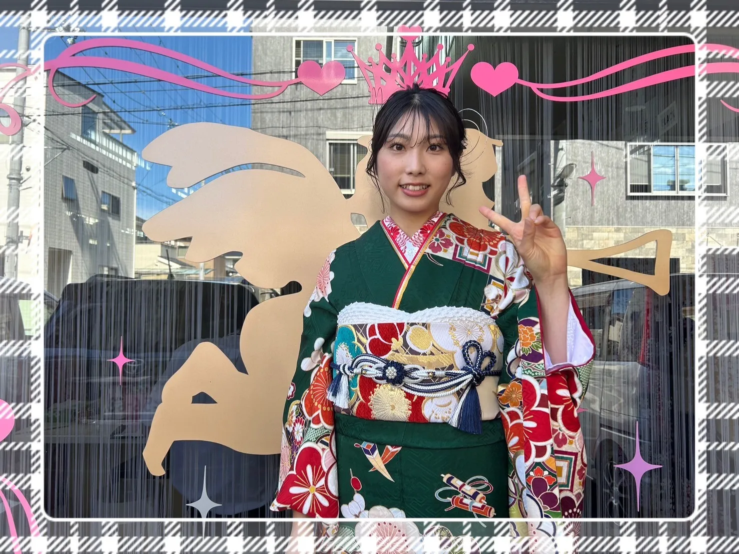 前撮り　撮影会　振袖　レンタル　奈良　きれい　かわいい　くすみ　ガーリー　古典　イマドキ