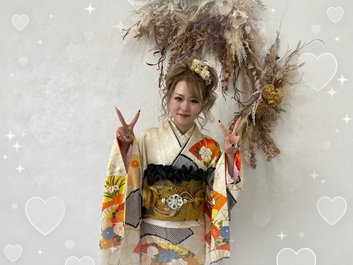振袖　レンタル　可愛い　おしゃれ　かっこいい　イマドキ　くすみ　写真　妹割
