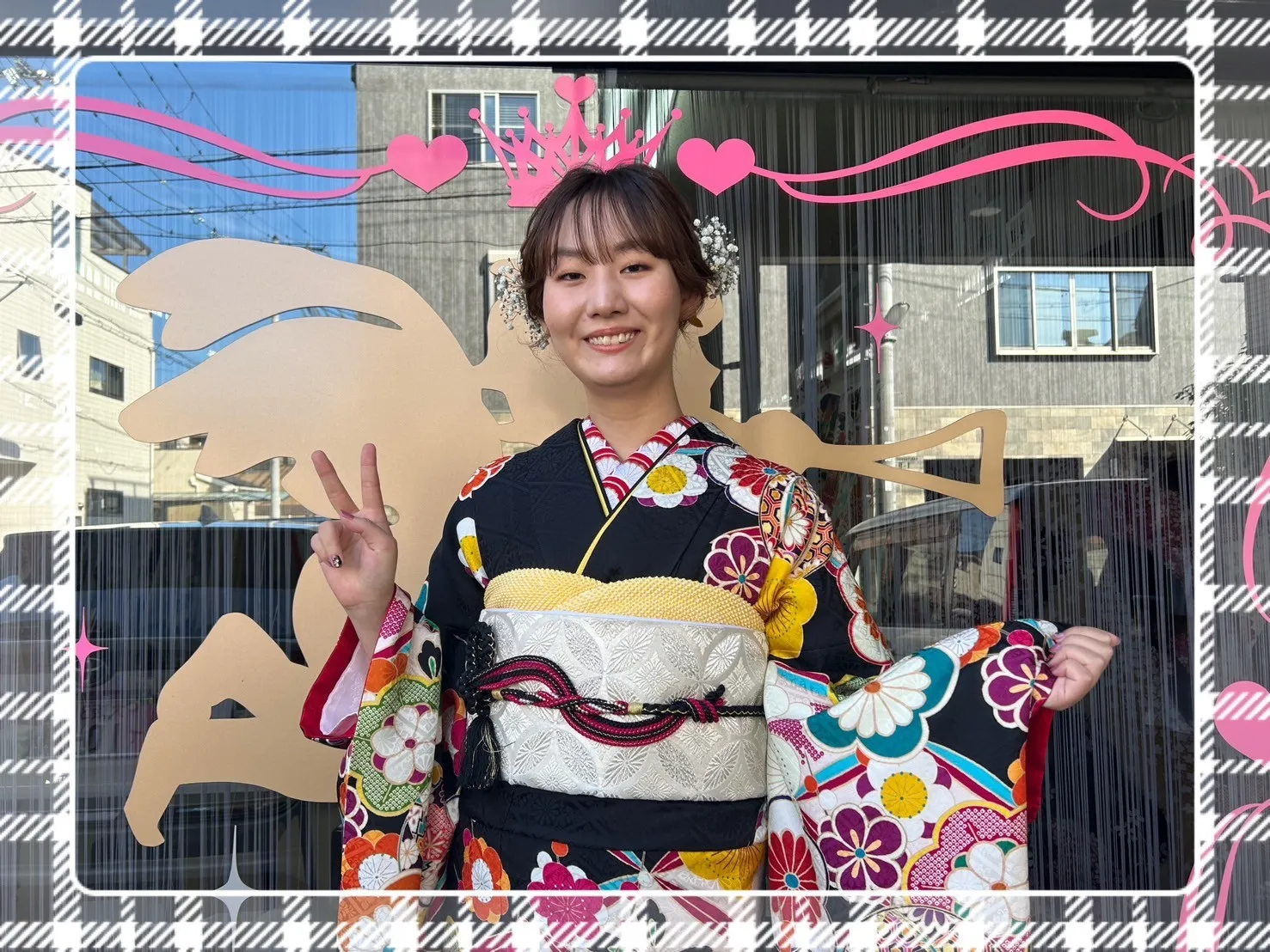 前撮り　撮影会　振袖　レンタル　奈良　きれい　かわいい　くすみ　ガーリー　古典　イマドキ