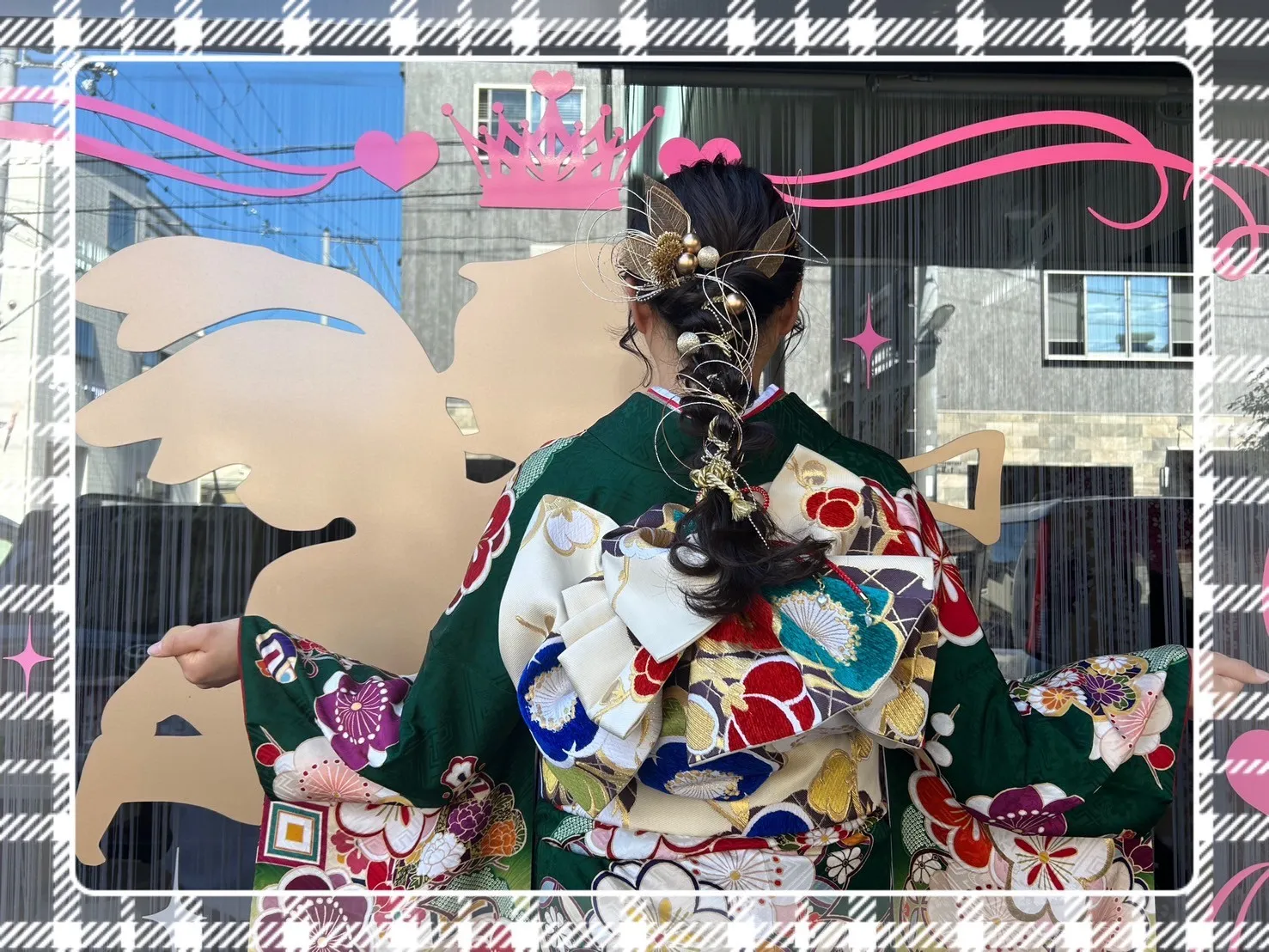 前撮り　撮影会　振袖　レンタル　奈良　きれい　かわいい　くすみ　ガーリー　古典　イマドキ