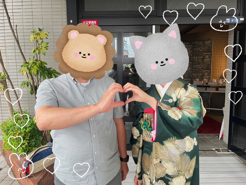 前撮り　撮影会　振袖　レンタル　奈良　きれい　かわいい　くすみ　ガーリー　古典　イマドキ　粋古典　緑/金/グリーン　鶴柄/和柄　かっこいい振袖　大人っぽい　シック　渋い