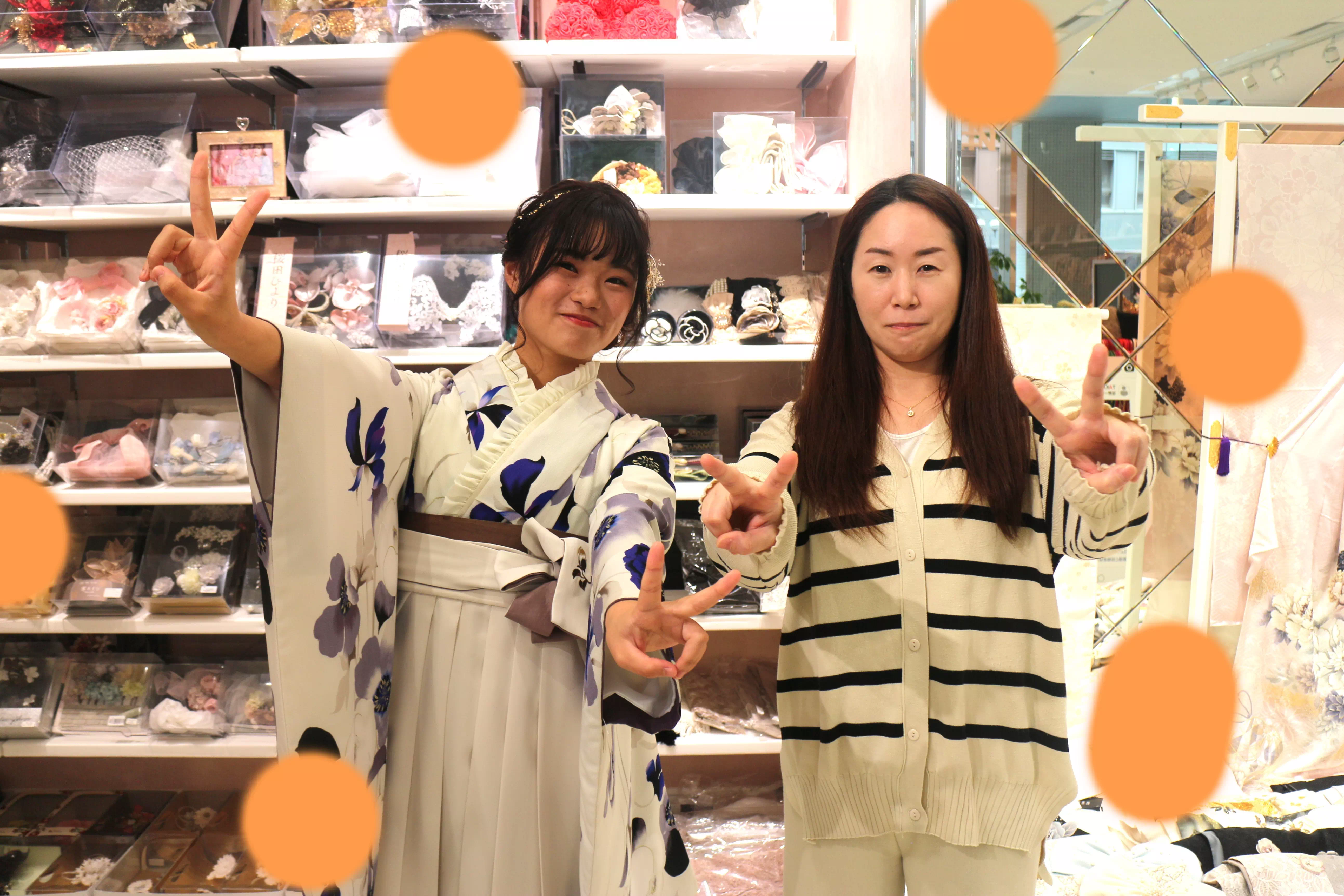 TAKAZEN神戸店　前撮り撮影会　イマドキ　カワイイ　コディネート　振袖　レンタル　袴　