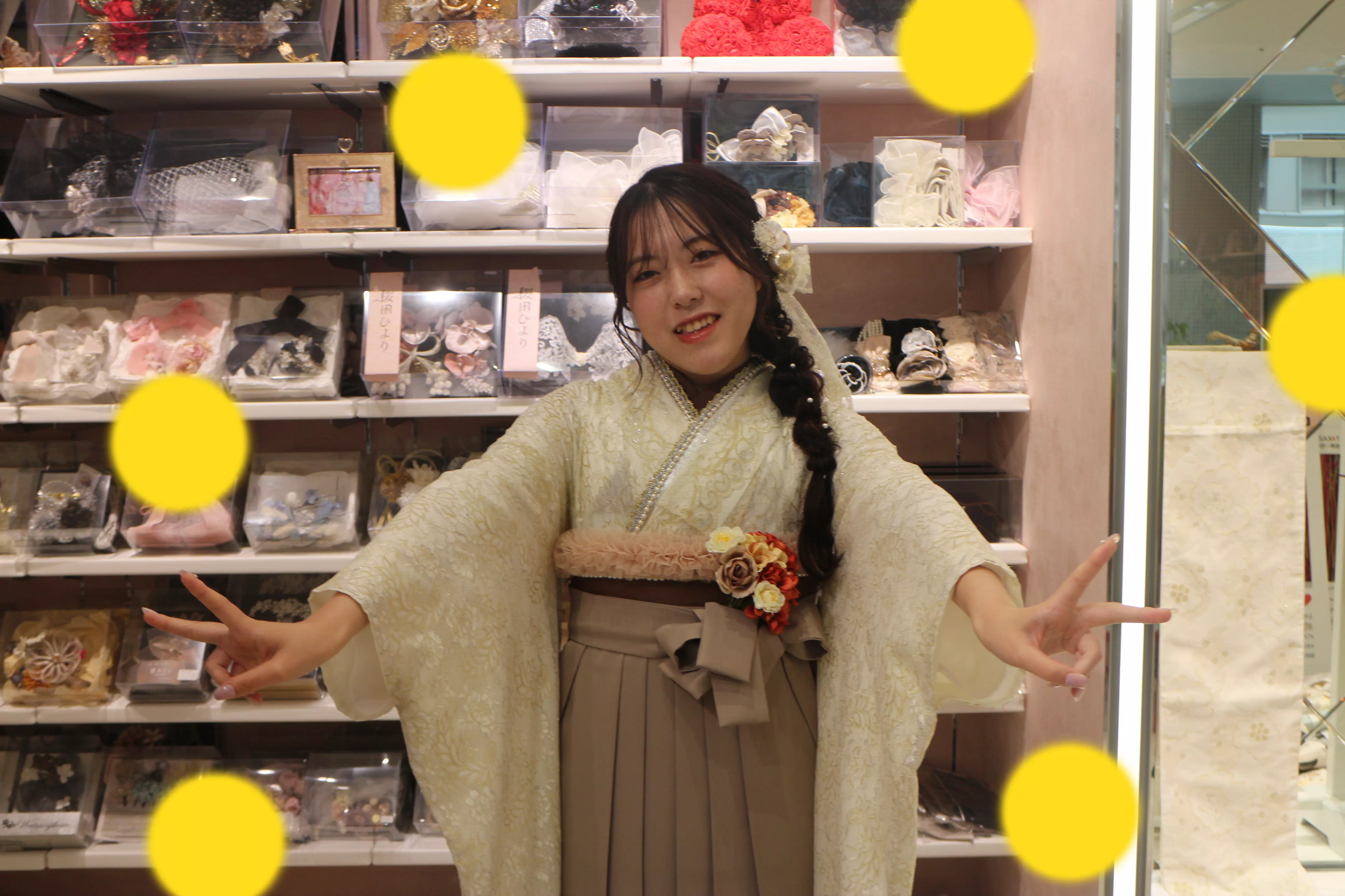 TAKAZEN神戸店　前撮り撮影会　イマドキ　カワイイ　コディネート　振袖　レンタル　袴　